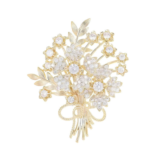 Vbvbip Elegant Gold Money Tree Brooch for Women - Luxury Gold-Plated Lucky Charm Jewelry Gift, Vintage Bling Dress Pin Accessories for Birthday Christmas