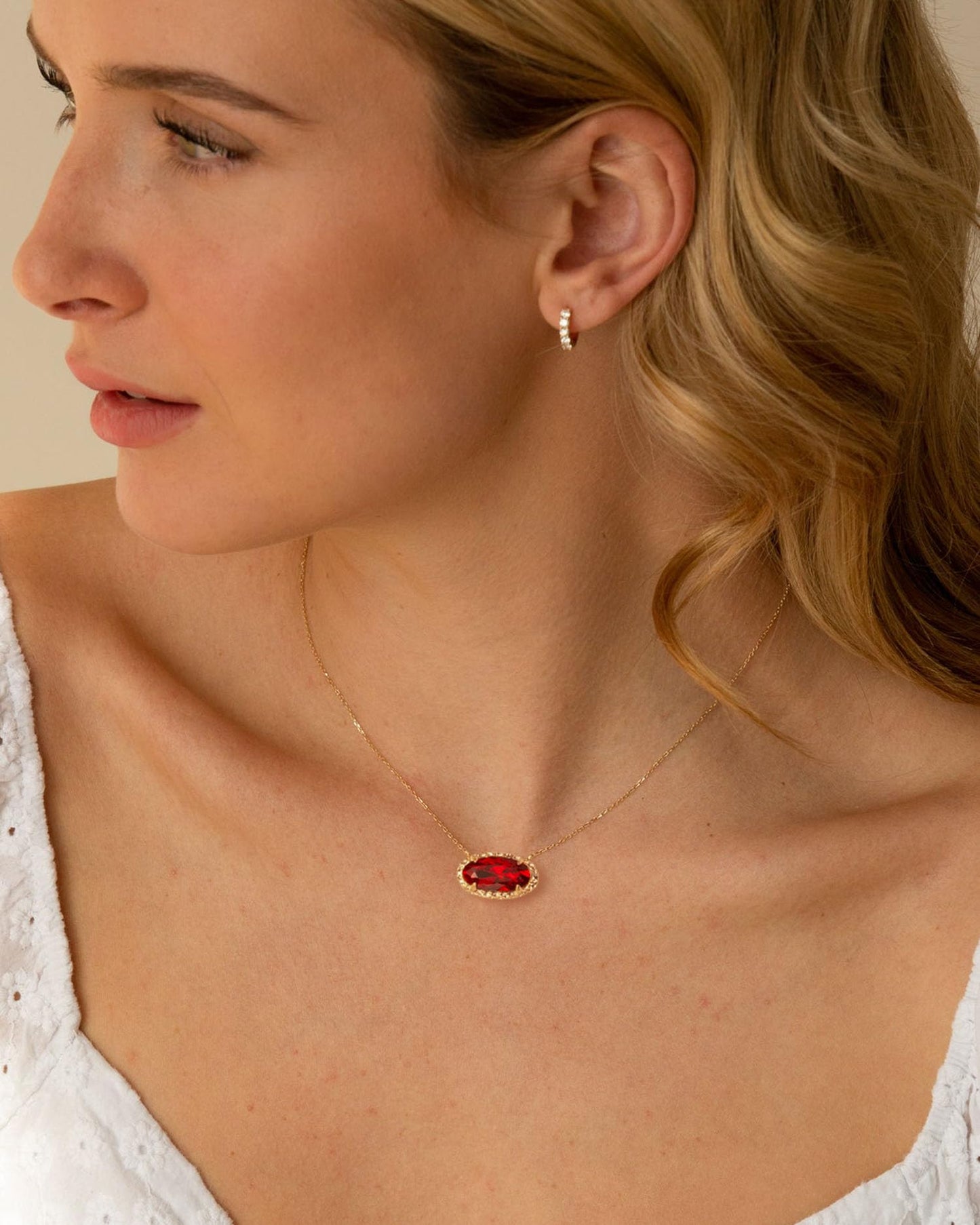 TLY Gold Necklace for Women 14k Gold Plated Dainty Gemstone Pendant Necklace Red Rose Quartz Black Emerald Green Blue Prom Choker Necklace Birthday Wedding Bridesmaid Necklace Mothers Day Jewelry gifts