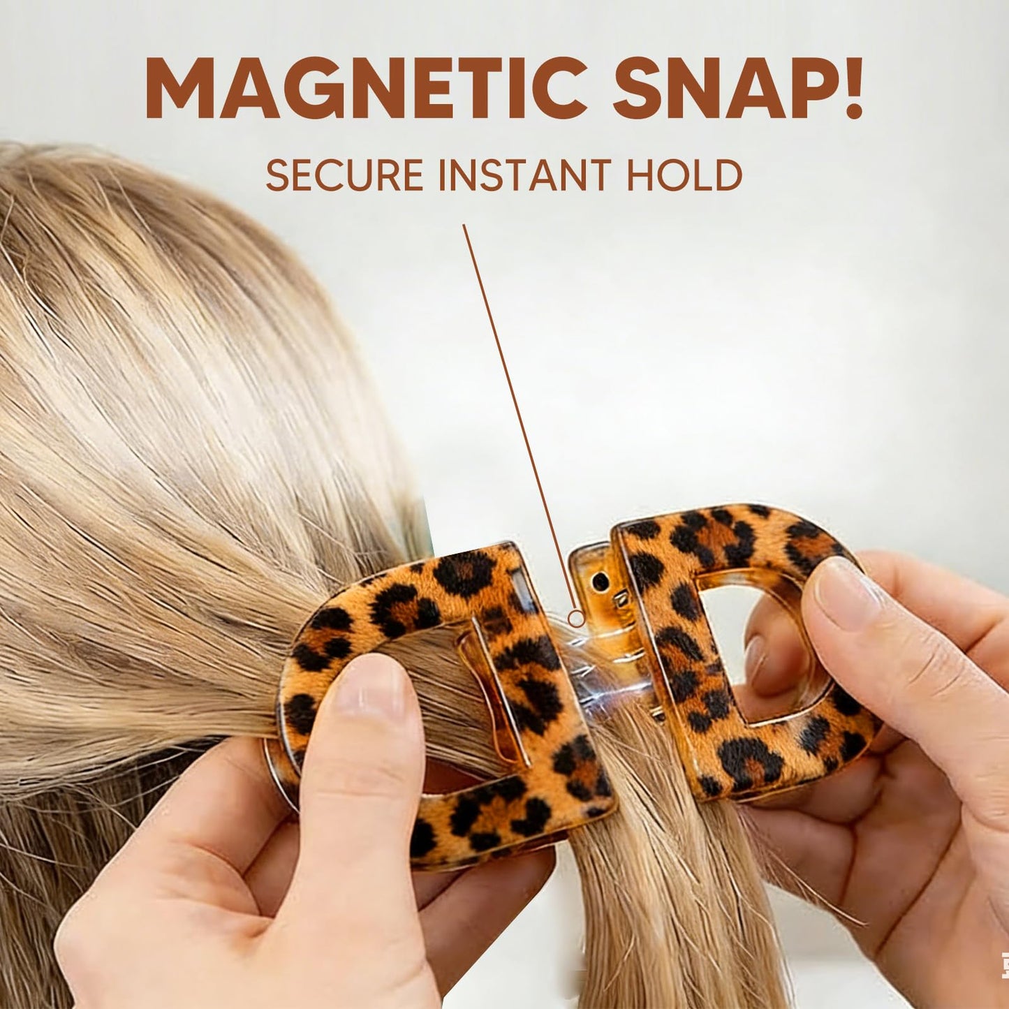 BFRAHD 2PCS Magnetic Hair Clips for women,No Crease Hair Clips Strong Hold,Seamless 2-in-1 Design for Everyday Hairstyles | Creaseless Hair Clips Gentle on Fine to Thick Hair,Portable Set