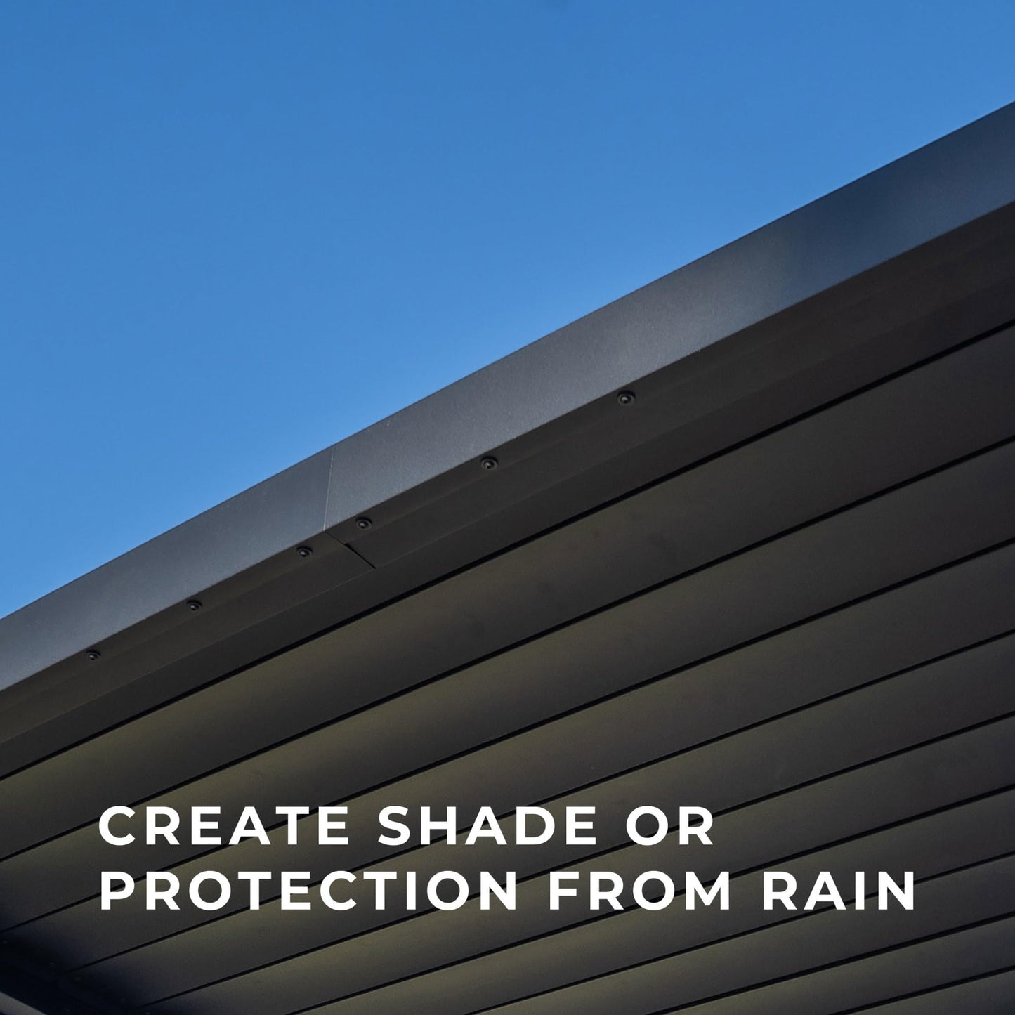 Backyard Discovery Evanston 14'x10' Galvanized Steel Wall-Mounted Louvered Pergola Kit with Adjustable Roof, Shade, Rain Protection, High-Wind Rating, PowerPort, Gutter System for Outdoor Patio, Deck