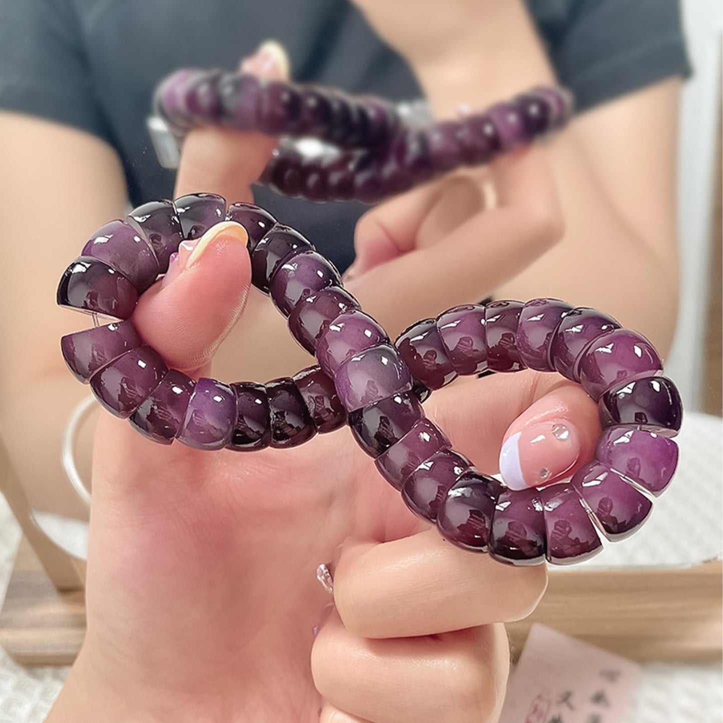 Embtrem Fidget Bracelet Bodhi Seeds Beaded Bracelets Zen Fidget Stretch Bracelets Alleviate Anxiety Stress Protection Healing Bodhi Jewelry Gifts for Women Men