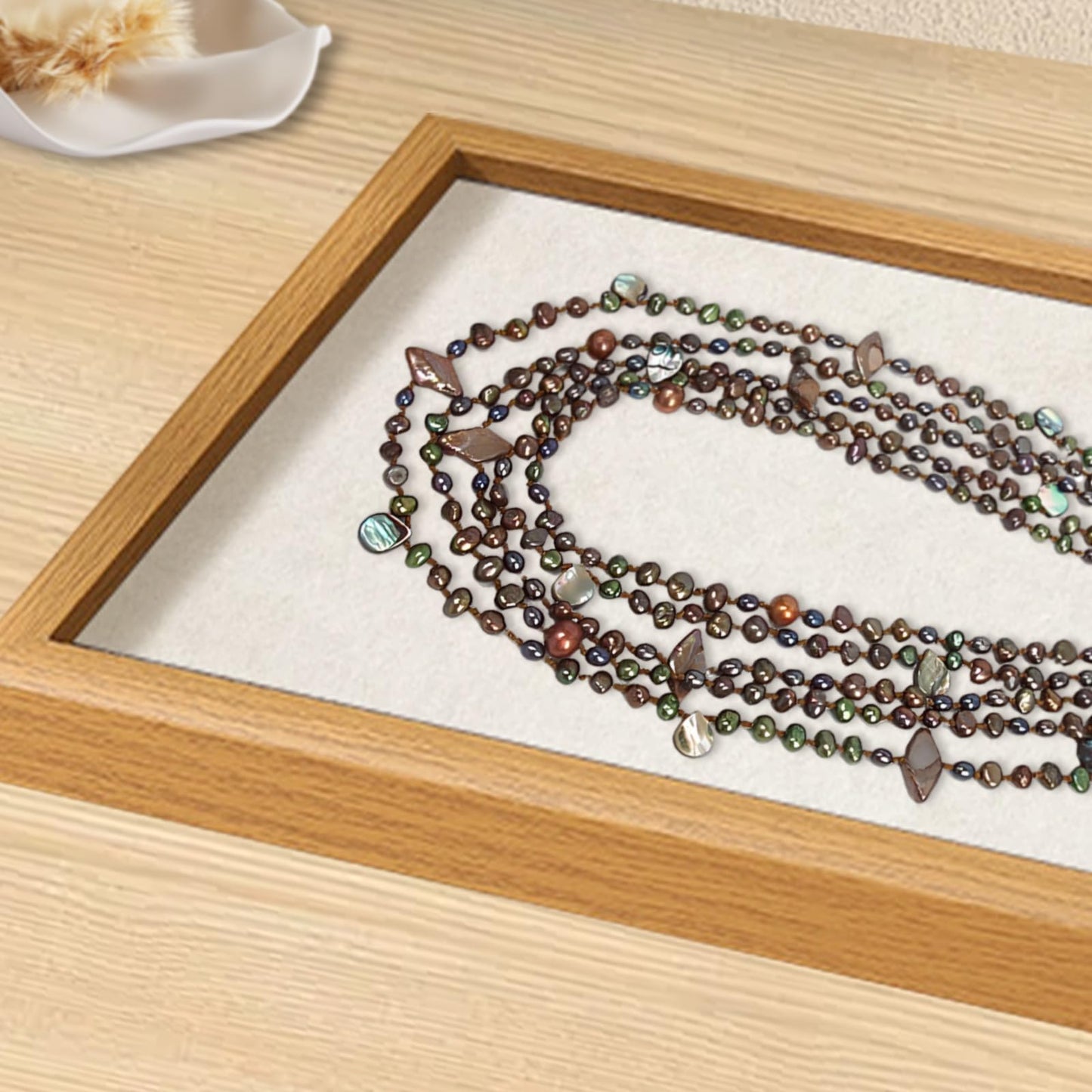 IPEARL Handmade Freshwater Pearl Necklace for Women - Elegant 20-inch Long Adjustable Real Pearls Strand with Vintage Beaded Charms Baroque Pearl Luxury Jewelry Gift