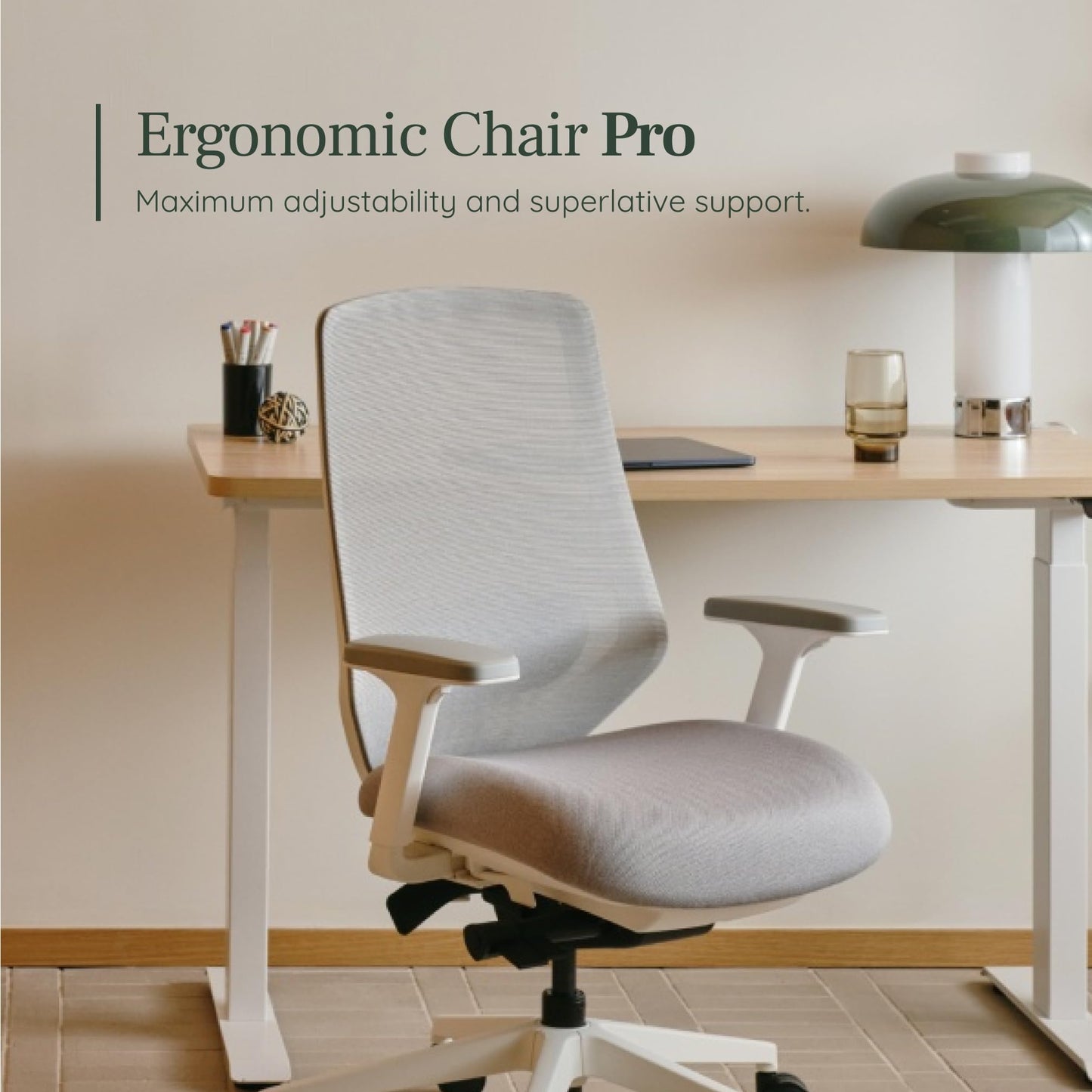 Branch Ergonomic Chair Pro - Mesh Office Chair with 14 Points of Adjustment - Height, Depth & Tilt Adjustable - 5D Armrests - Forward Tilt, Smooth Recline, and Lumbar Support - Shore