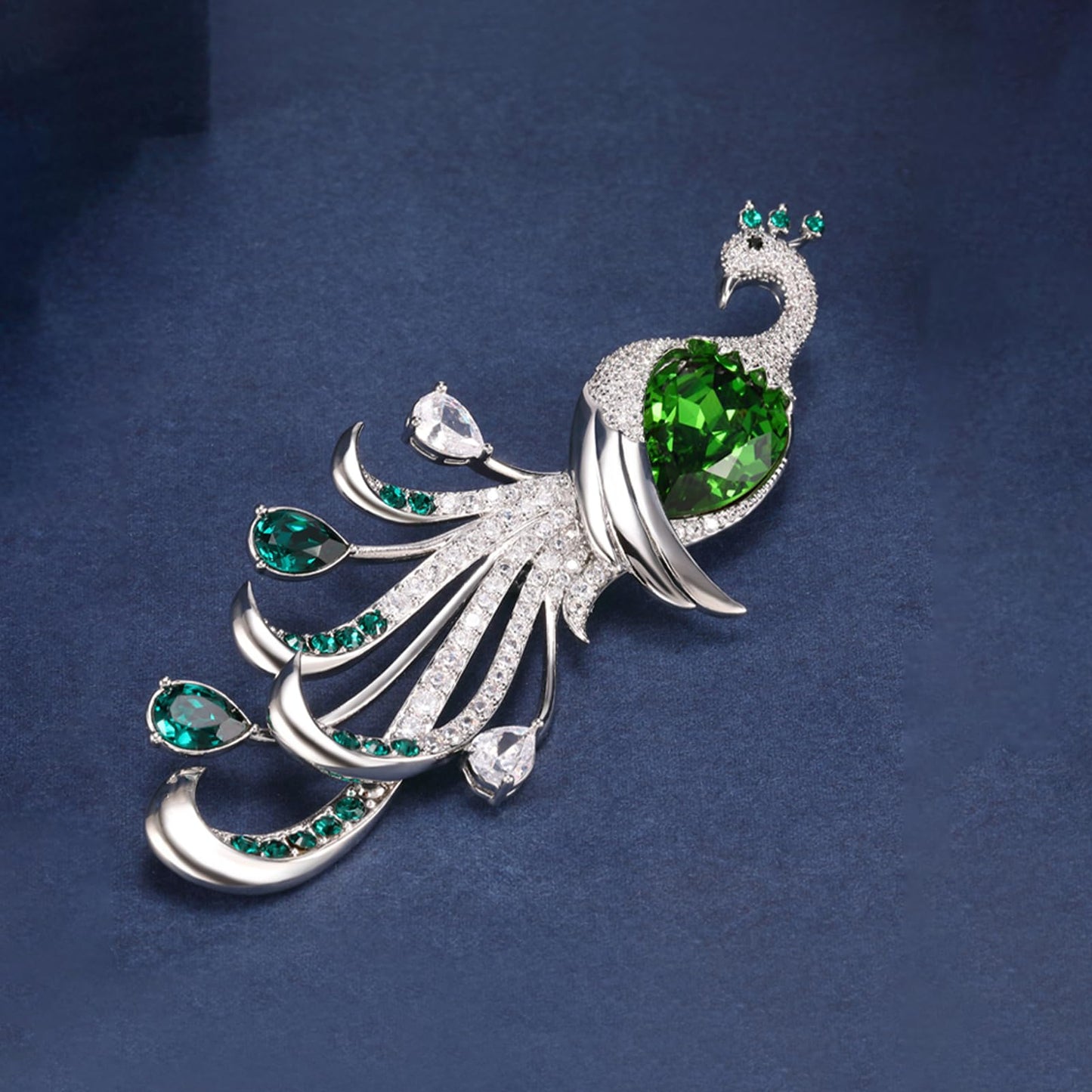 Peacock Brooches for Women Crystal Pins - Sparkling Rhinestone Brooch Jewelry Ladies Wedding Bouquet Brooches Pin for Anniversary, Birthday, Christmas