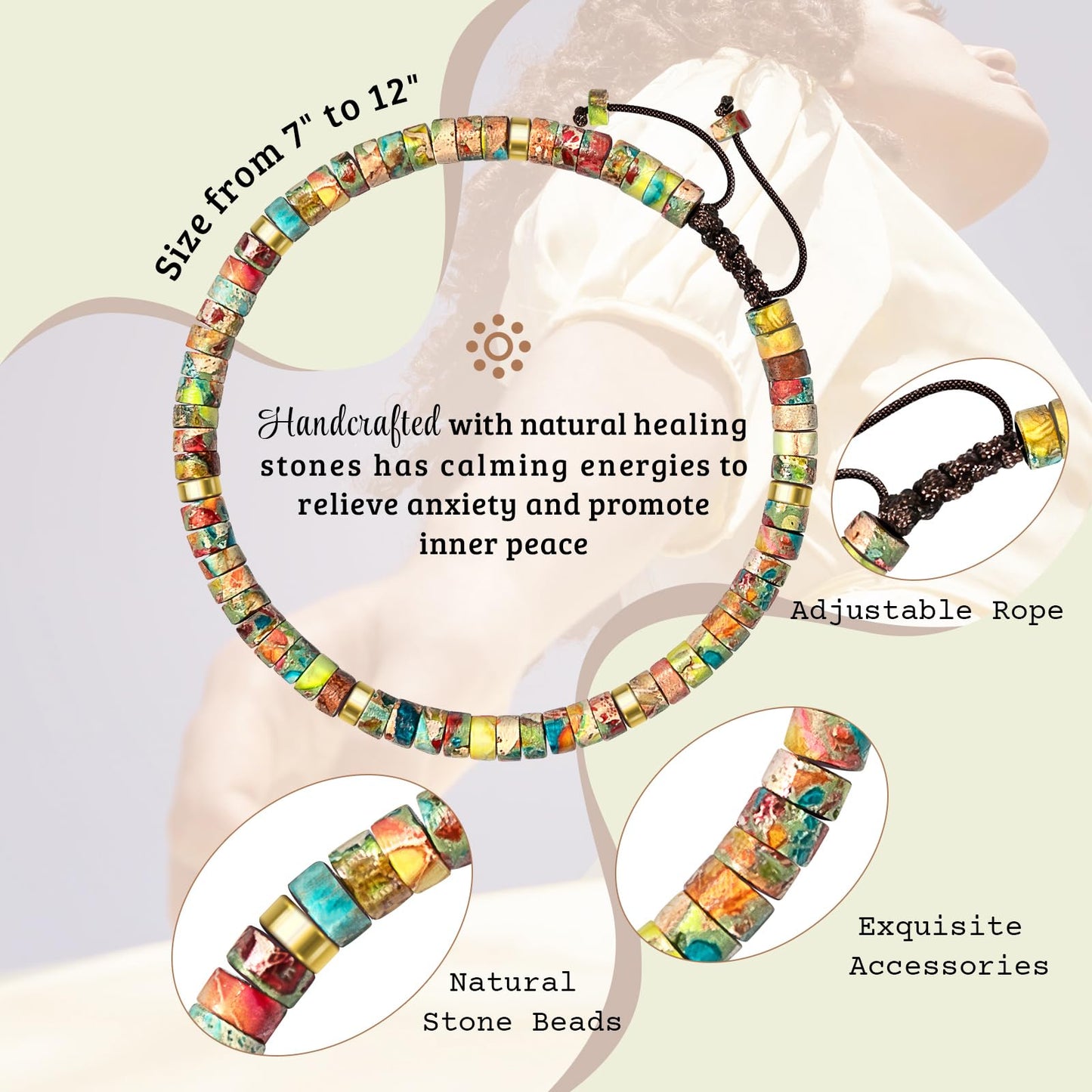 ZOKCC Friendship Bracelet Gifts for Women: Inspirational Natural Stone Bracelet for Women - Birthday Christmas Day Graduation Gifts for Friend, Sister, Bestie, BFF