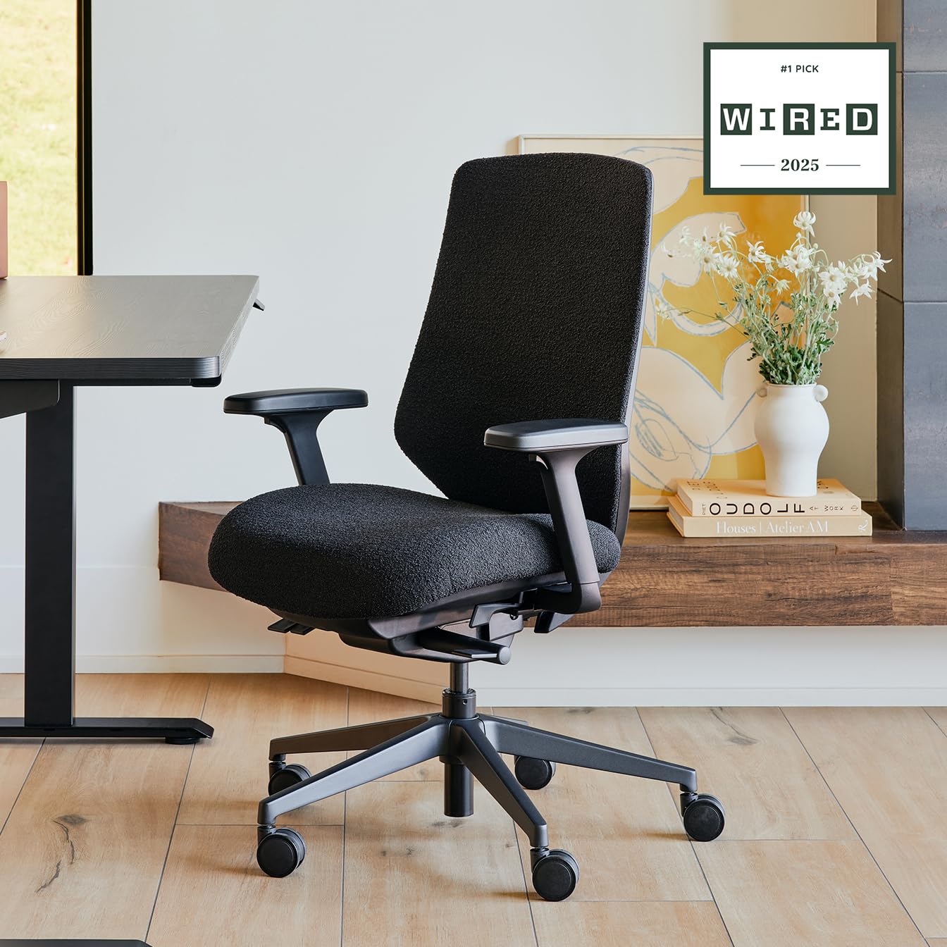 Branch Ergonomic Chair Pro - Mesh Office Chair with 14 Points of Adjustment - Height, Depth & Tilt Adjustable - 5D Armrests - Forward Tilt, Smooth Recline, and Lumbar Support - Black Boucle