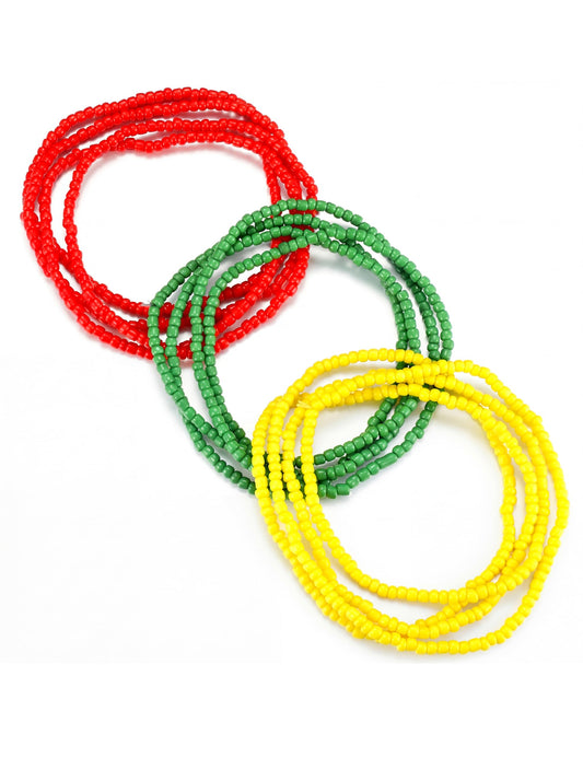 JeryWe Waist Beads for Women African Body Chain - Handmade Adjustable Colorful Elastic Waist Beads Stretching Body Accessories Belly Body Jewelry for Women Plus Size Beach Bikini Jewelry 10