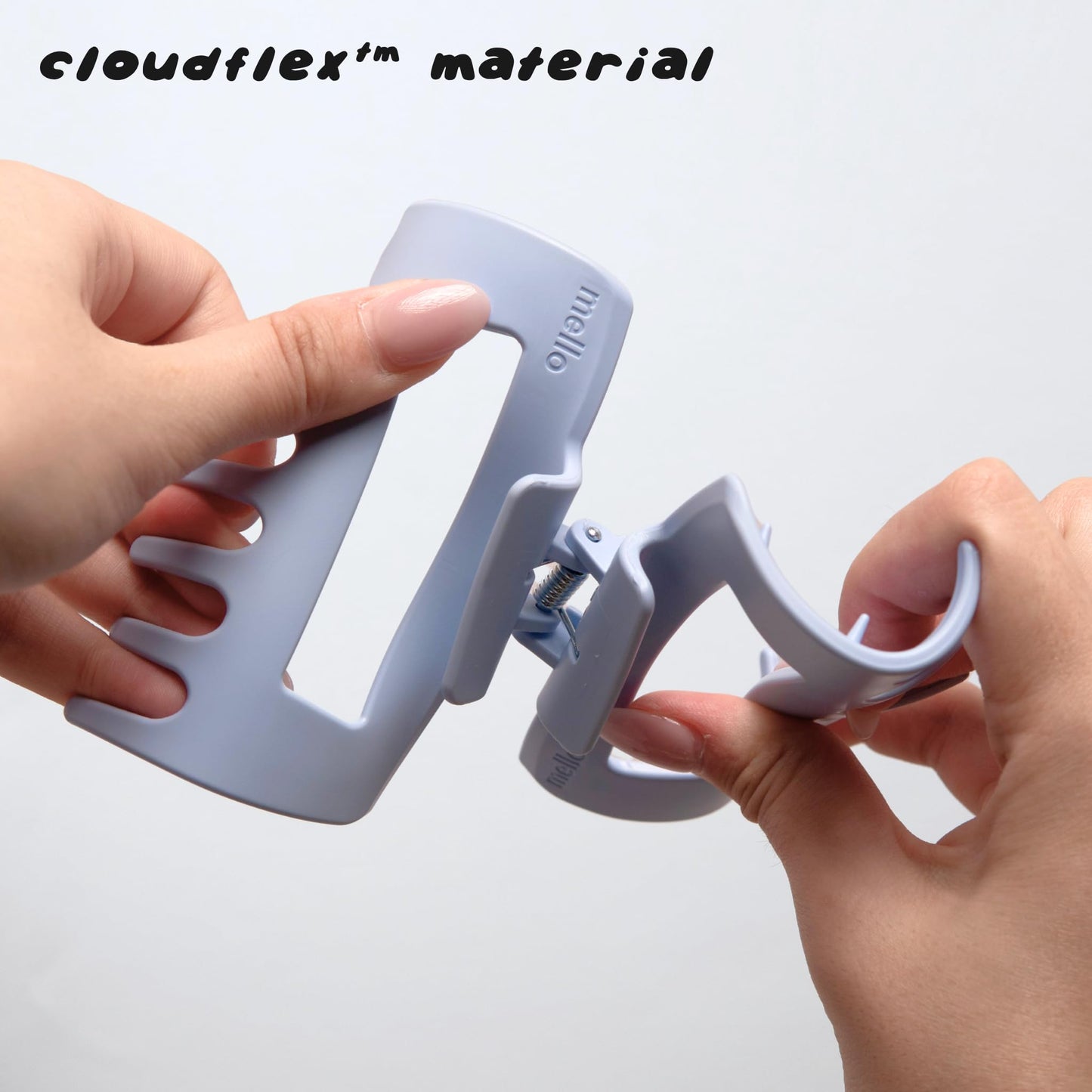 The Original Mello Hair Claw Clip Squishy Claw Clip Made in Korea Patent Pending 30021976 (Yellow, Medium)