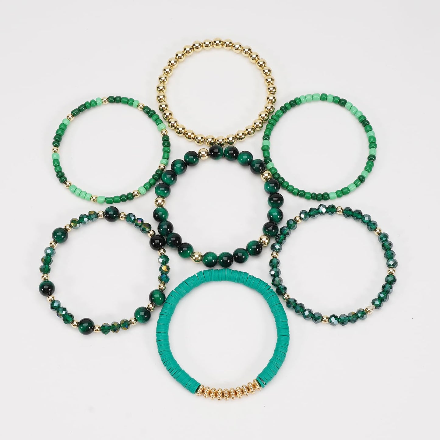 Briutn Boho Bracelets for Women Men Stretch Beaded Bracelet Friendship Jewelry