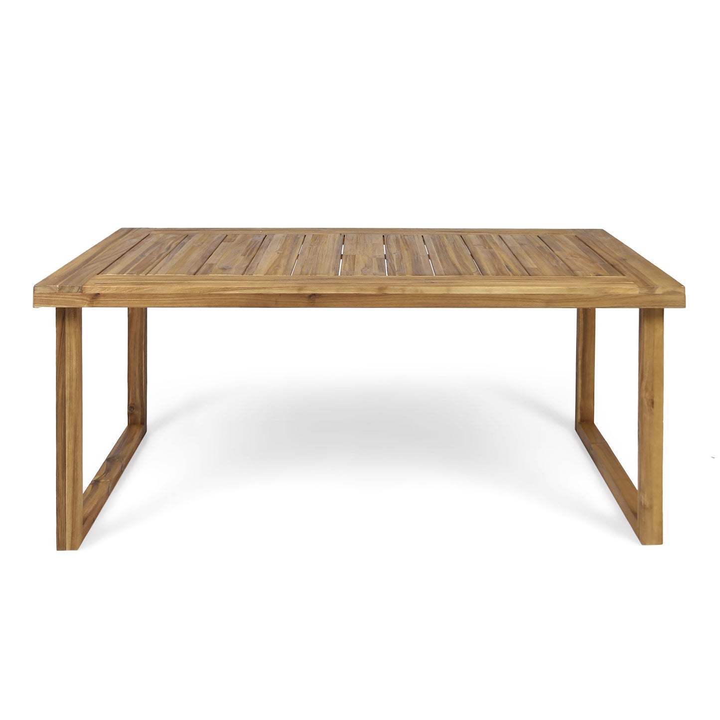 Christopher Knight Home Terry Acacia Wood Patio Dining Set for 6, Solid Wood Outdoor Dining Table Set for 6, 7 Piece Outdoor Dining Set with Rectangular Table and Woven Rope Accents, Teak+Beige+Black
