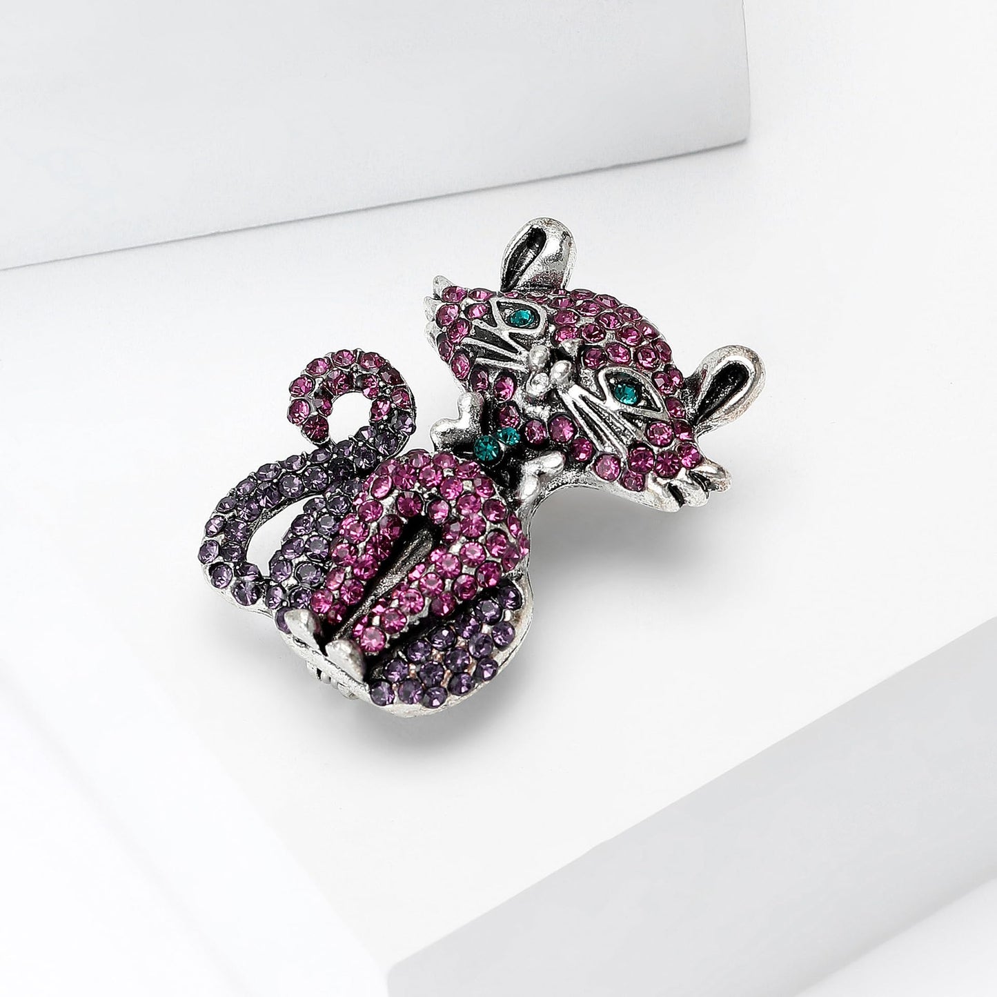 Cat Brooch for Women Rhinestone Cat Pin Animal Brooch Birthday Holiday Gift for Wife Girlfriend Mother