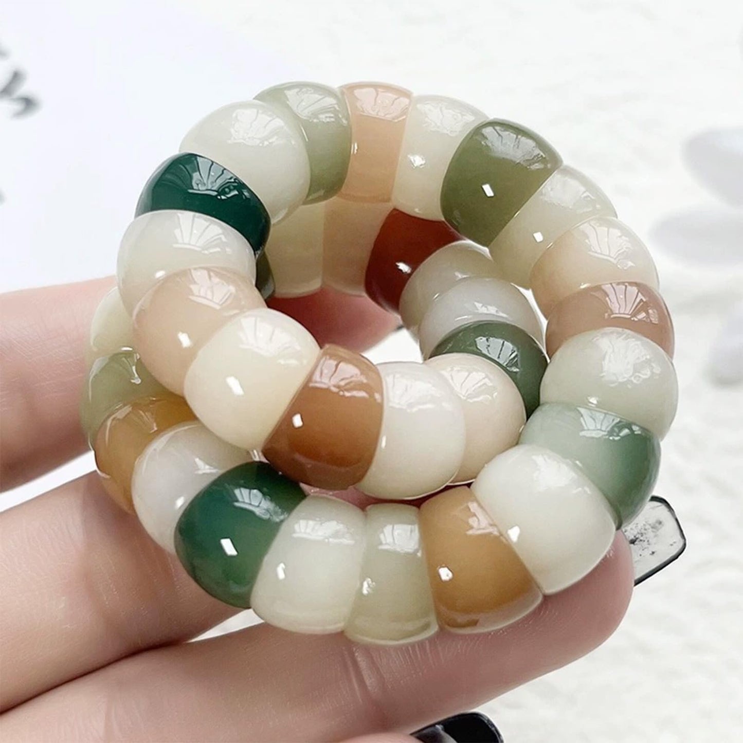 Embtrem Fidget Bracelet Bodhi Seed Bracelets Anxiety Fidget Bracelets Protection Healing Stretch Alleviate Anxiety Stress Protection Healing Bodhi Jewelry Gifts for Women Men