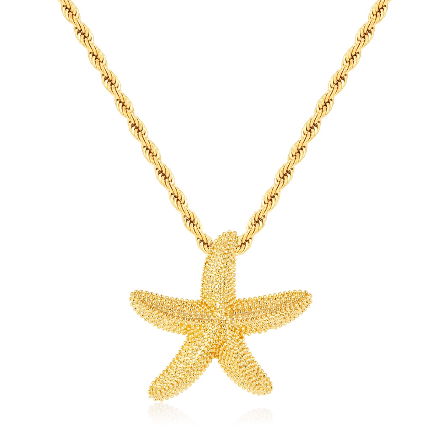 LILIE&WHITE Starfish Pendant Necklace For Women With Rope Chain Gold Seashell Conch Necklace Summer Beach Sea Shell Trendy Jewelry