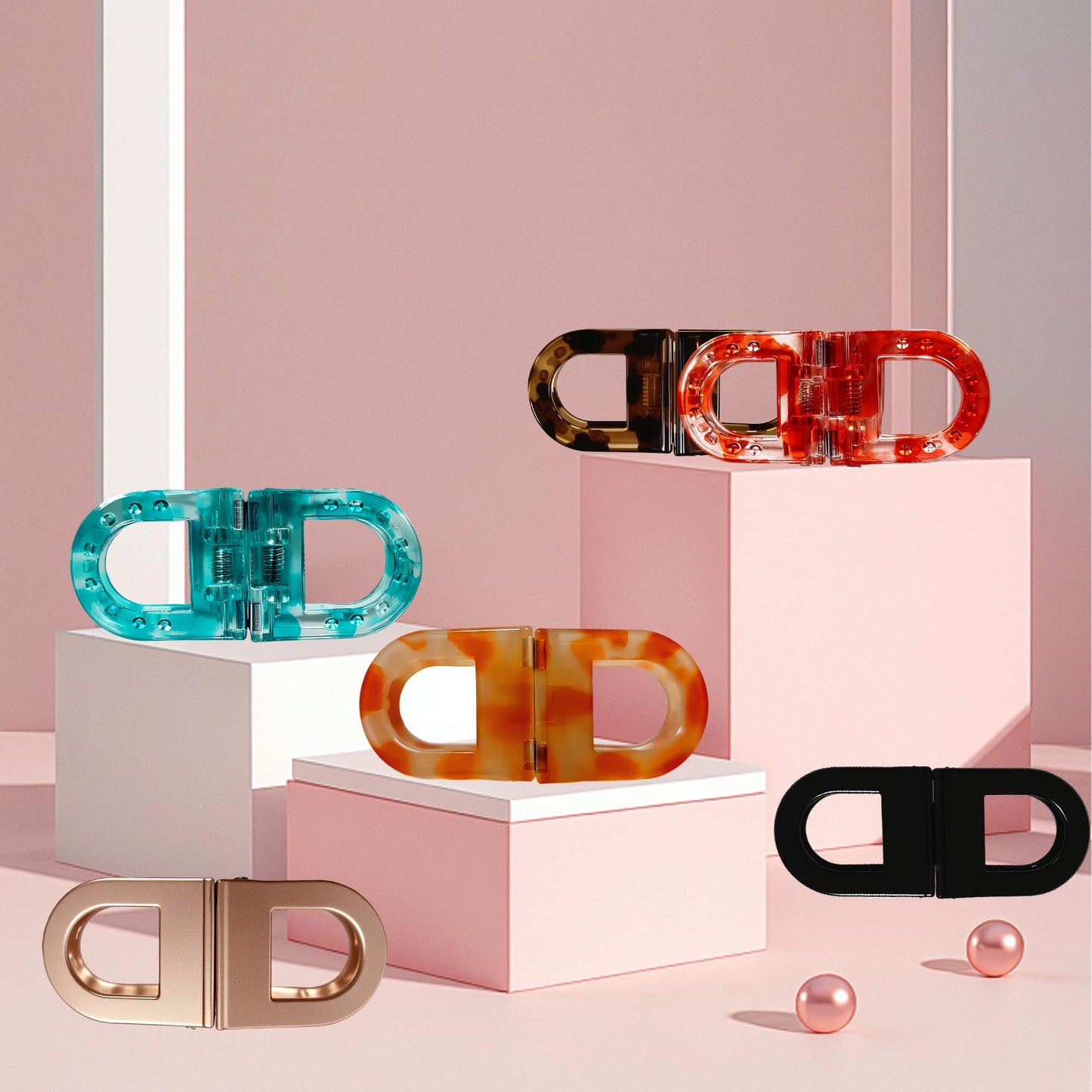 Upgrade Magnetic Hair Clips,Strong Hold Magnetic Styling Clips,Suitable for various hair types and everyday styling (D)