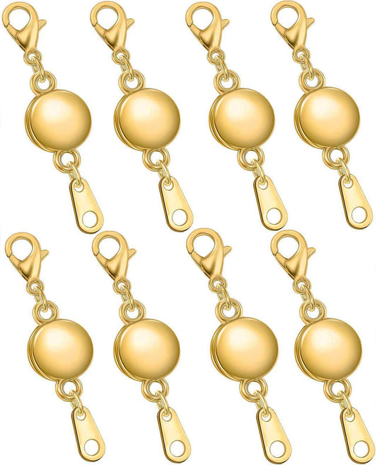 Dailyacc Necklace Clasps and Closures - Round Bracelet Extender Clasps for Jewelry Making