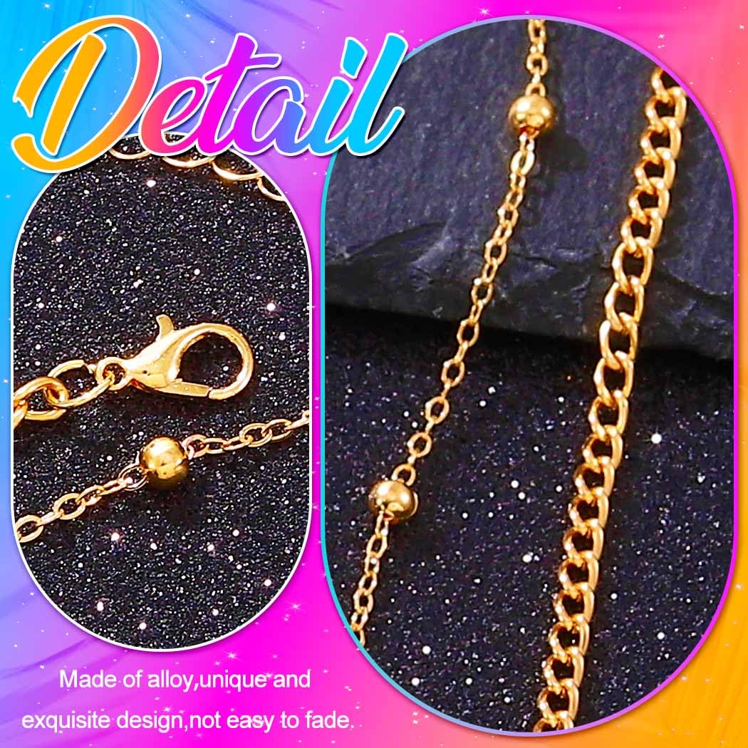 Asooll Beads Waist Belly Chain Gold Layered Summer Beach Bikini Adjustable Body Accessories for Women (SET A, Free size)