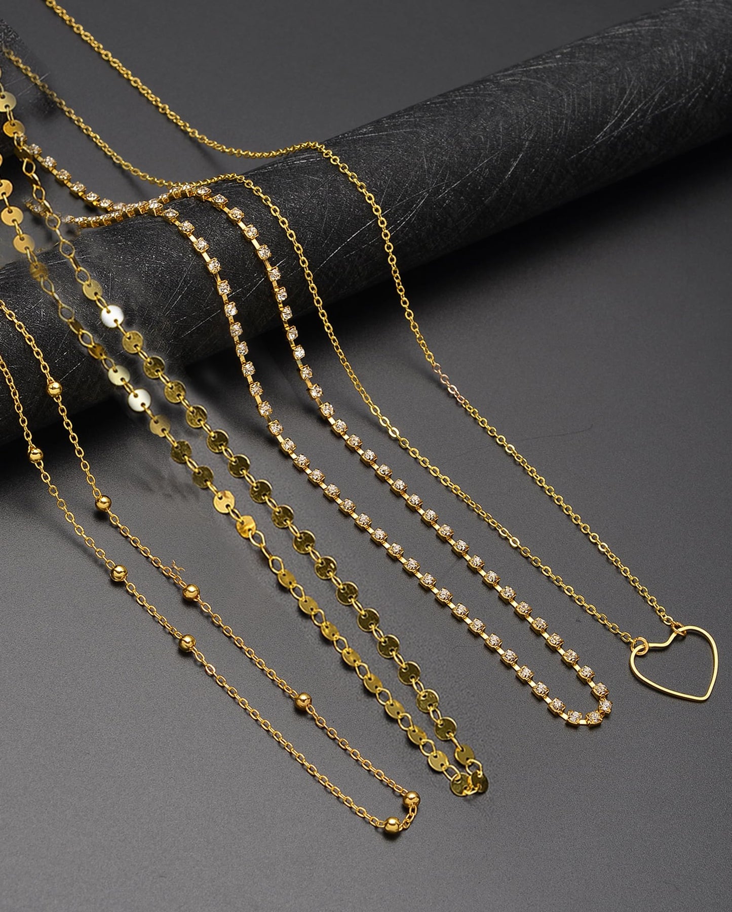 Tornito 8Pcs Waist Belly Chain 18K Gold Plated CZ Heart Butterfly Pearl Snake Bead Sequin Paperclip Belly Chain Summer Beach Sexy Body Chains Jewelry Accessories for Women Adjustable