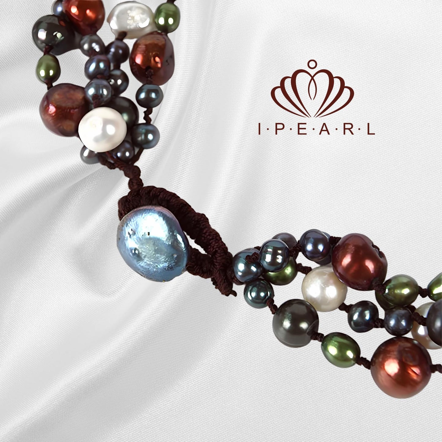 Handmade Freshwater Pearl Necklace – 4-Strand for Women 20" Elegant Long Adjustable Real Pearls Strand with Vintage Beaded Charms Baroque Pearl Luxury Jewelry Gift