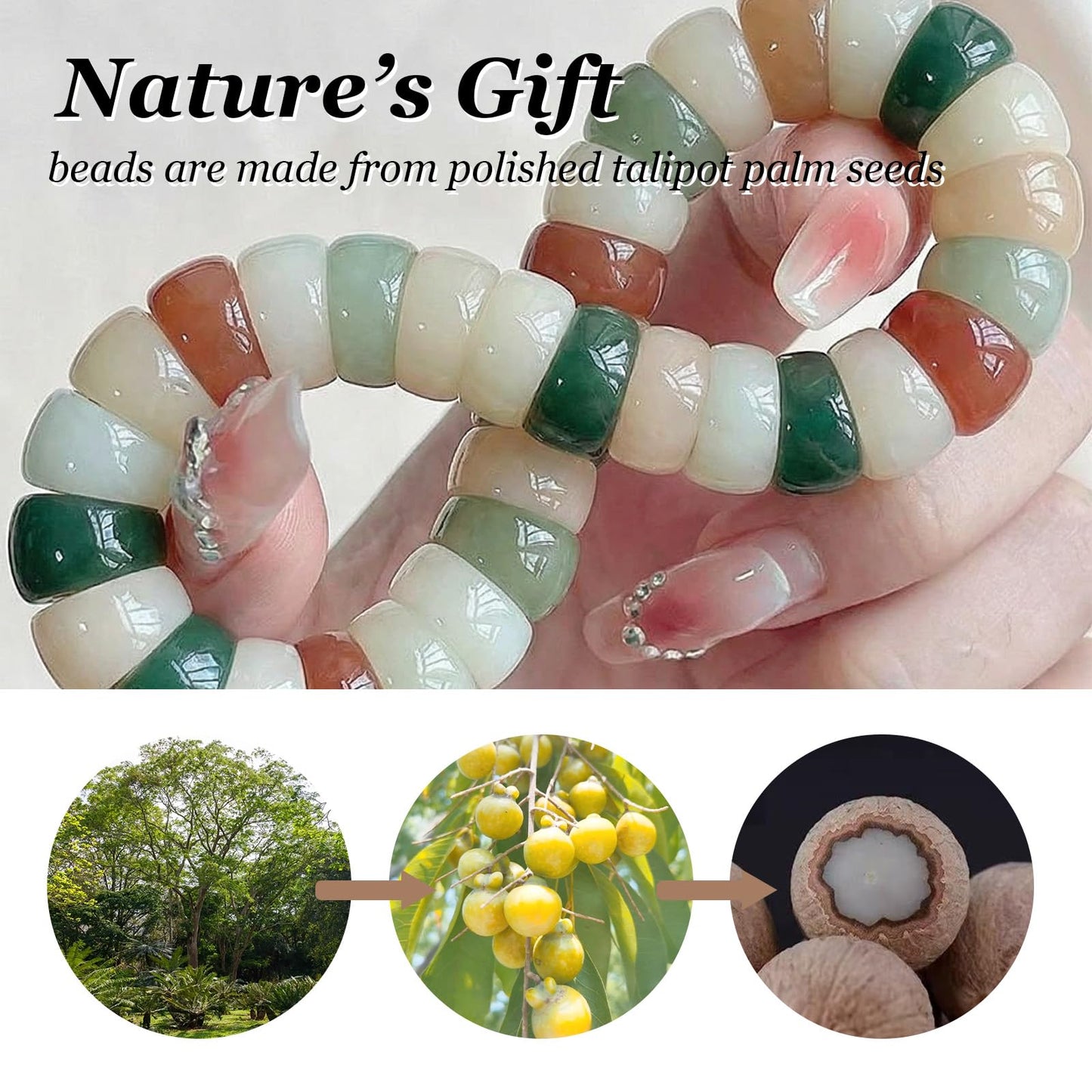 Embtrem Fidget Bracelet Bodhi Seed Bracelets Anxiety Fidget Bracelets Protection Healing Stretch Alleviate Anxiety Stress Protection Healing Bodhi Jewelry Gifts for Women Men