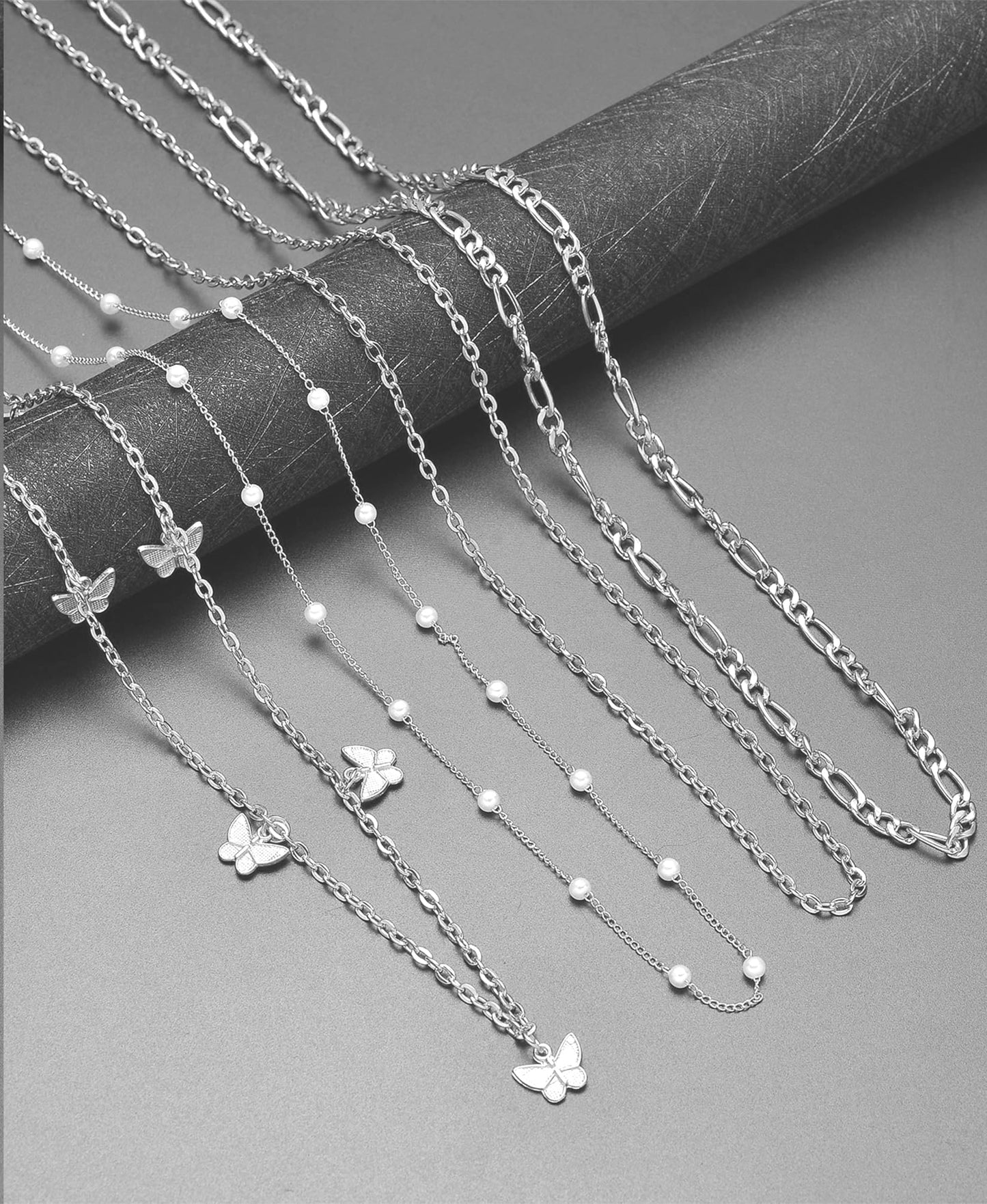 Tornito 8Pcs Waist Belly Chain CZ Pearl Bead Belly Chain Summer Beach Sexy Body Chains Jewelry Accessories for Women Adjustable