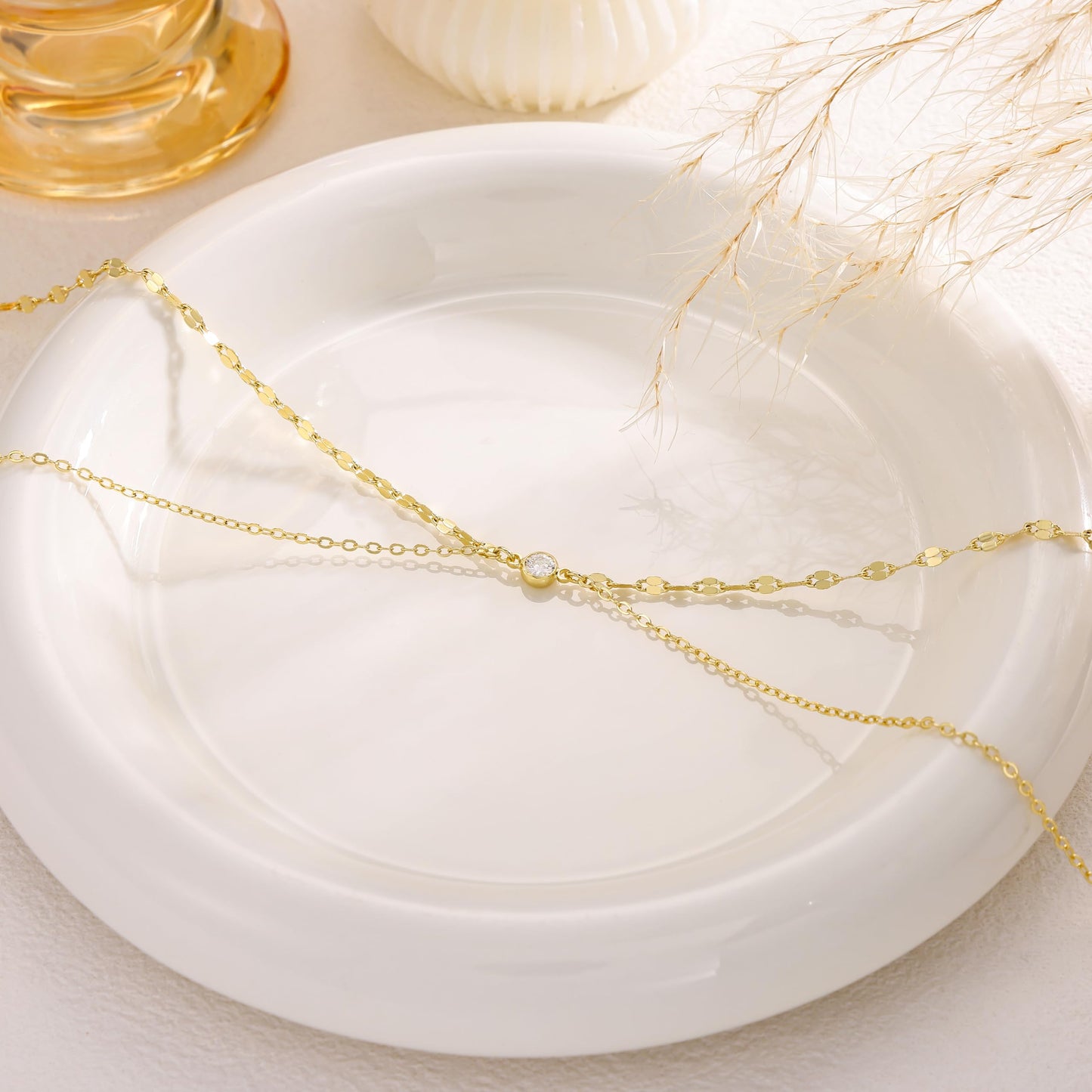 Risamil 14K Gold Plated Waist Chain for Women, Layered Belly Belt Chains Beach Waist Beads Waterproof Lip Chain Body Chain Summer Jewelry Accessories for Women