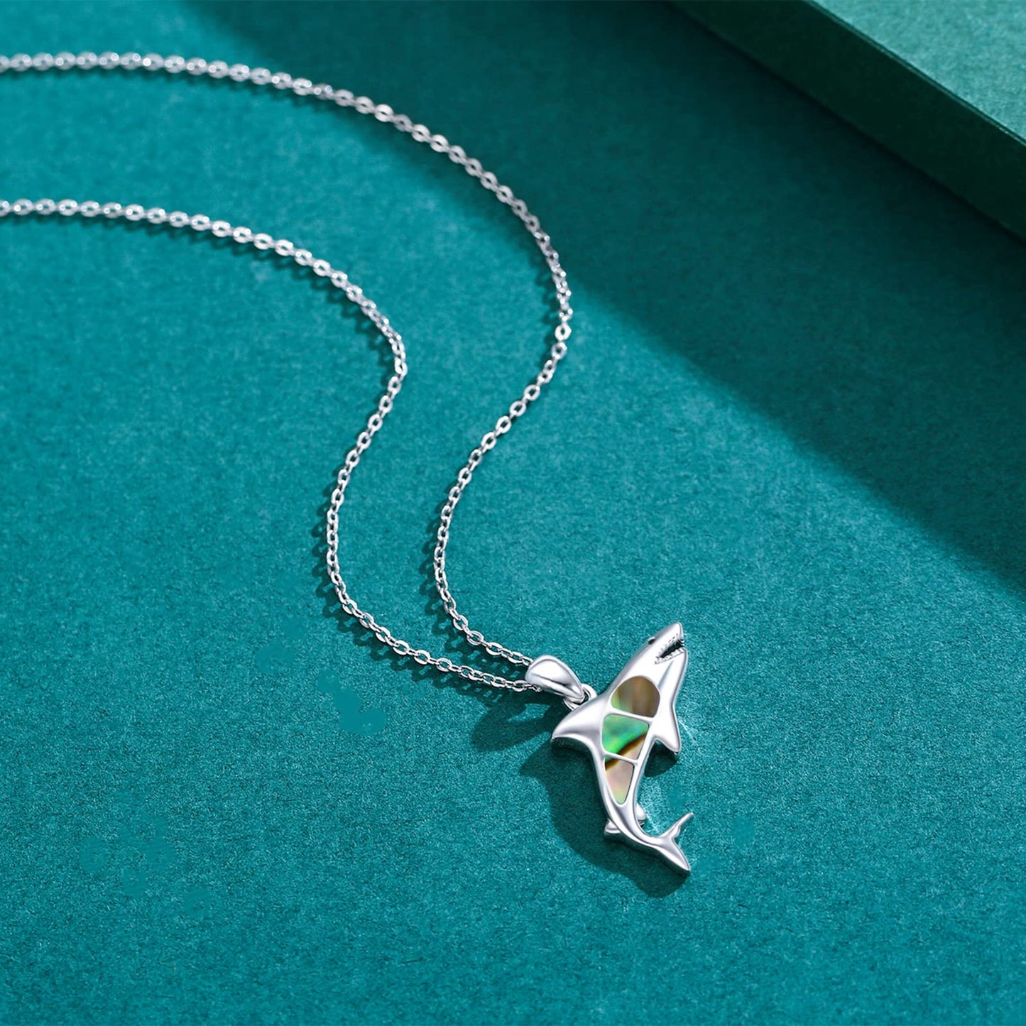 KoyeKei Shark Necklace for Women 925 Sterling Silver Shark Pendant Ocean Necklace Beach Jewelry Graduation Gifts for Mom Wife Sister Girlfriend Shark Lovers