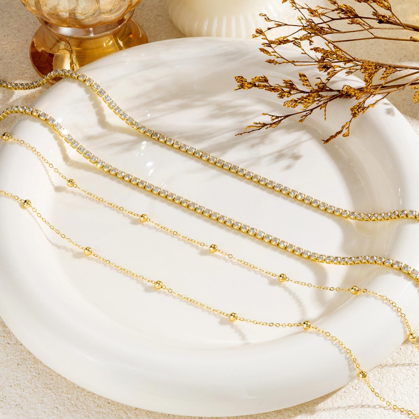 CHESKY Waist Chain, 14K Gold Plated Body Chains Jewelry for Women Adjustable Dainty Waist Beads Waterproof Belly Chain Gold Belly Button Ring Gold Chain Belt CZ Waterproof Beach Jewelry for Women