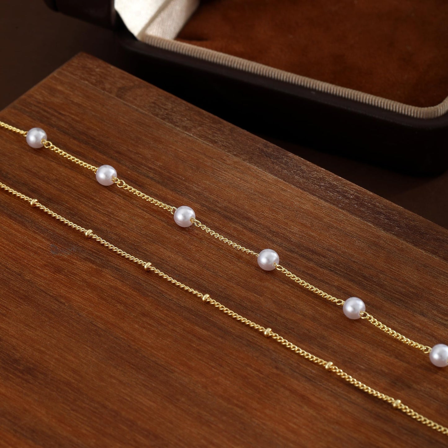 JIKASI 14K Gold Plated Waist Chain for Women Dainty 2Pcs Layered Belly Chain Beaded Pearl Body Chain Belt Set Waterproof Summer Beach Bikini Jewelry Accessories Adjustable Waist Beads Gift
