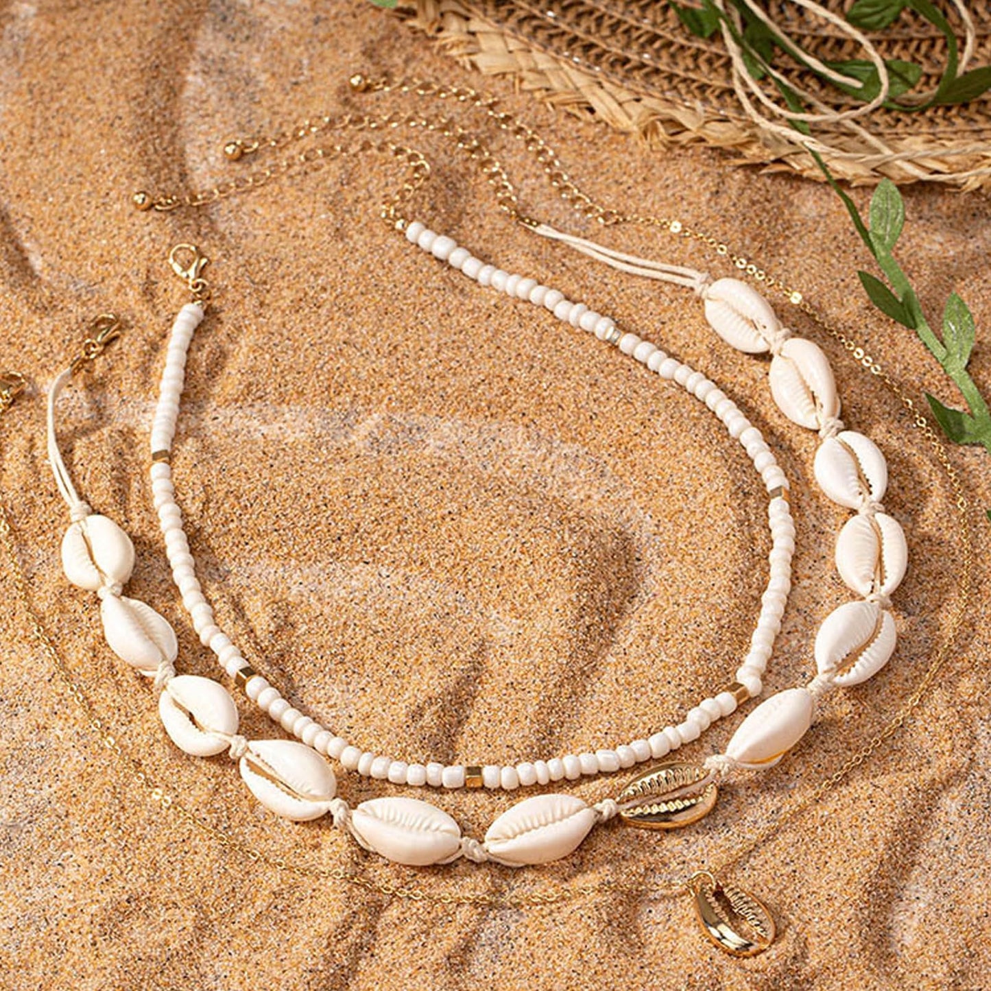 Your Always Charm Bohemian Shell Starfish Necklace for Women, Gold Layered Beach Jewelry, Coastal Vacation Outfits Accessories Cute Summer Dresses Trendy 2026
