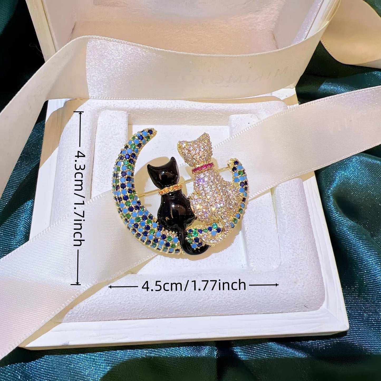 Yaximhozz 2pcs Rhinestone Brooch Pin for Women Dress Elegant Stylish Crystal Brooches Fashion Accessories Pins Lapel Boutonniere Ideas Wedding Christmas Birthday Jewelry Easter Gift (04 Blue/Gold)