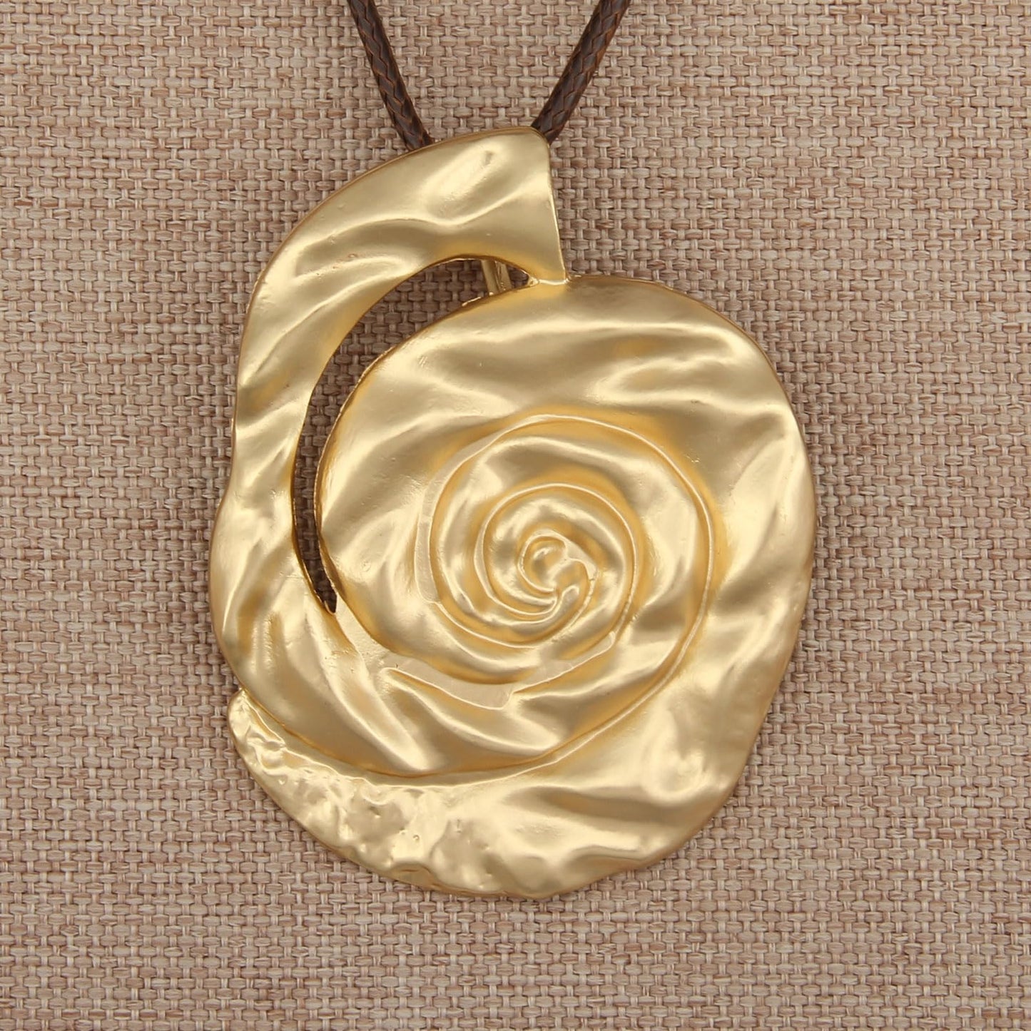 joymiao Long Pendant Necklace Boho Chunky Vintage Necklaces Large Gold Irregular Pendant Casual Necklace for Women Bohemian Jewelry