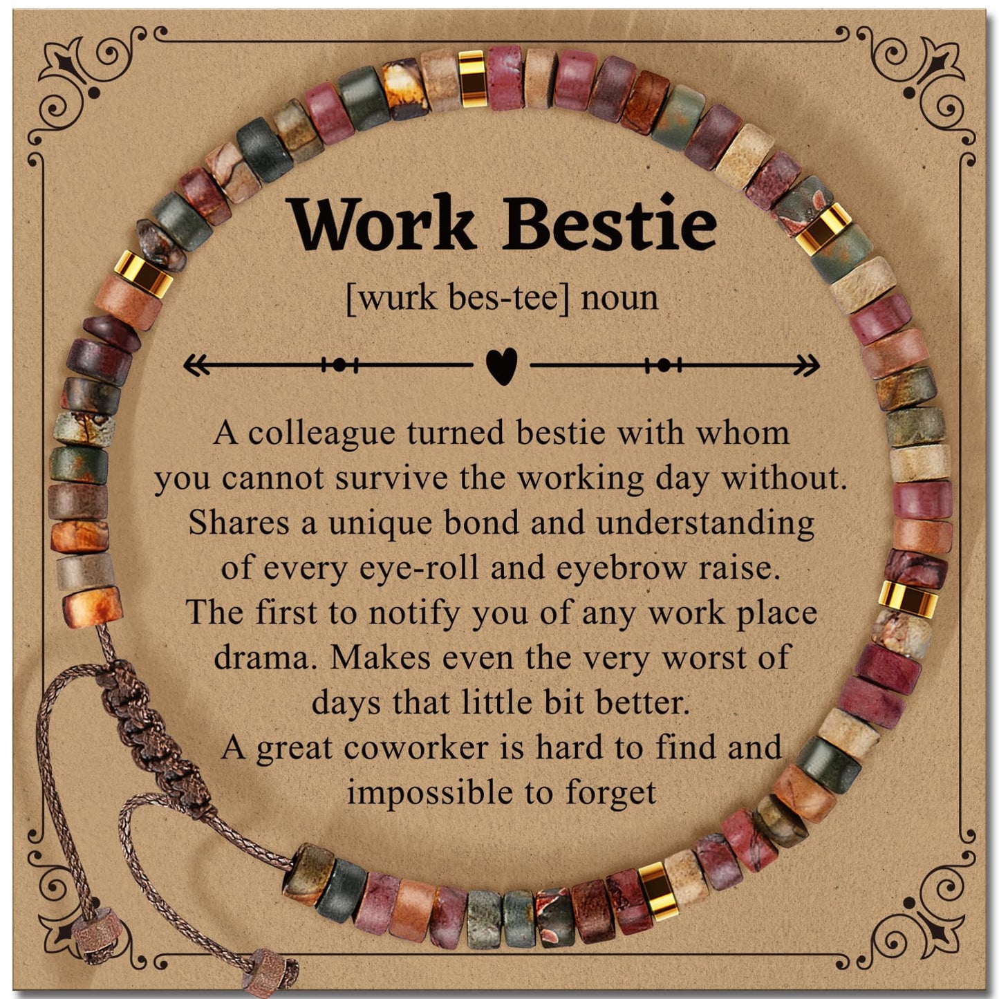 ZOKCC Inspirational Gifts Bracelets for Women Healing Natural Stone Beads Bracelets - Thank You Appreciation Christmas Birthday Gifts for Work Bestie Boss Lady