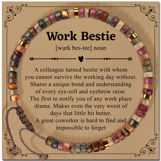 ZOKCC Inspirational Gifts Bracelets for Women Healing Natural Stone Beads Bracelets - Thank You Appreciation Christmas Birthday Gifts for Work Bestie Boss Lady