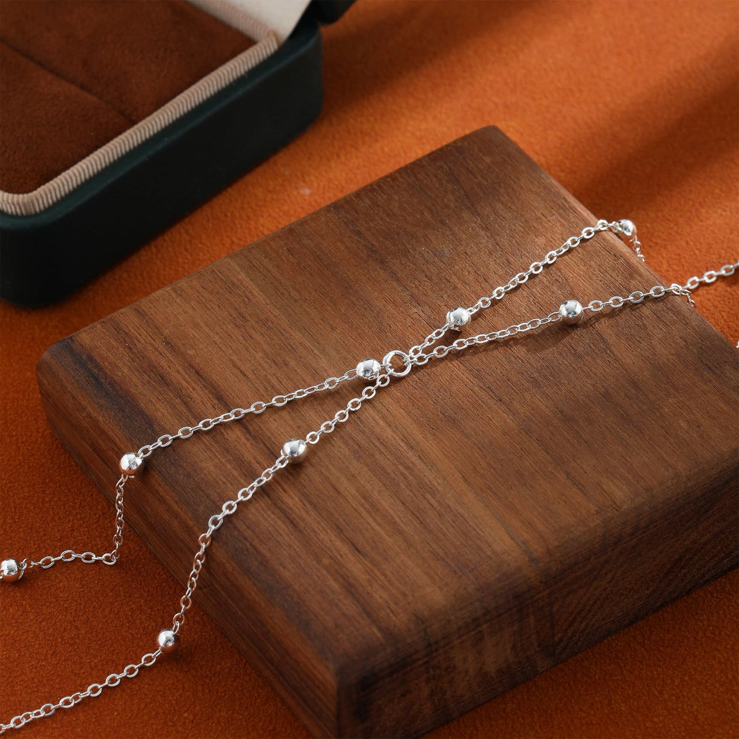 MFRYK 2PCS 14K Silver Plated Waist Chain Layered Double Beaded Satellite Belly Body Chain Boho Beach Waist Chains For Women Adjustable Waterproof Sexy Bikini Body Chain Jewelry For Women