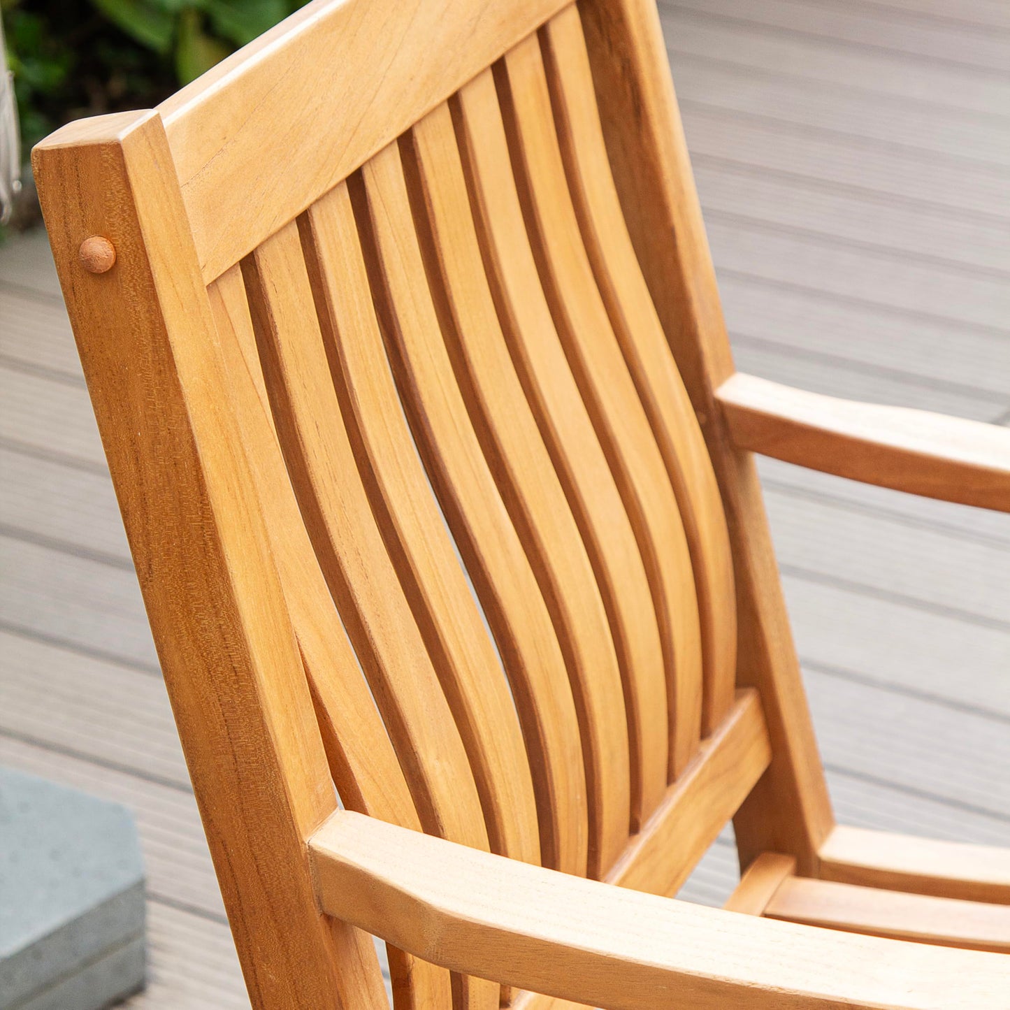 Cambridge Casual Texas 7-Piece Patio Dining Set – Solid Teak Wood Outdoor Furniture with 72-Inch Rectangular Table & 6 Chairs – Umbrella Hole – Weather-Resistant for Backyard or Garden