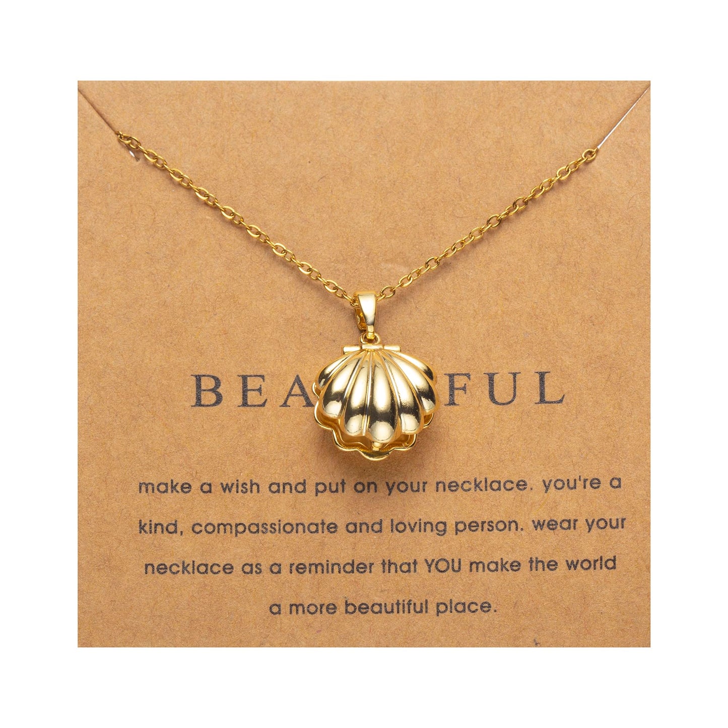 ZKJTEARY Seashell necklace for Women Trendy Dainty 18k Gold Plated Shell Charm Beach Pendent Necklace Minimalist Delicate Sea Shell Jewelry for Women Christmas Gift (seashell)