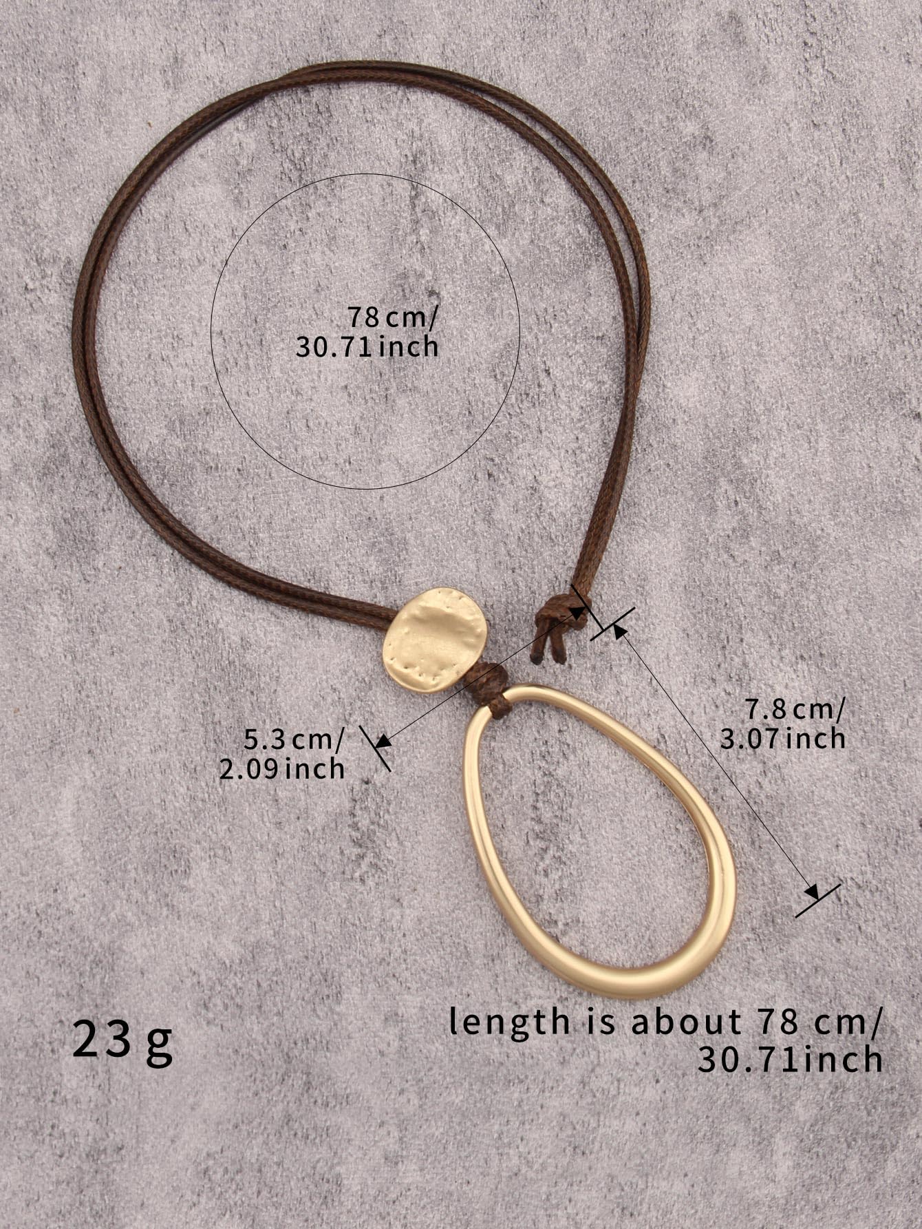 joymiao Vintage Pendant Necklace for Women Long Chunky Boho Necklace with Large Gold Pendant Long Chain Boho Jewelry