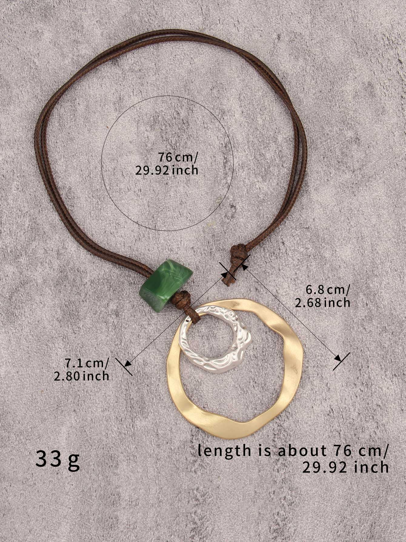 joymiao Chunky Boho Necklace Bohemian Pendant Necklace for Women with Large Silver Gold Circle Pendant Hippie Choker Boho Jewelry Accessories