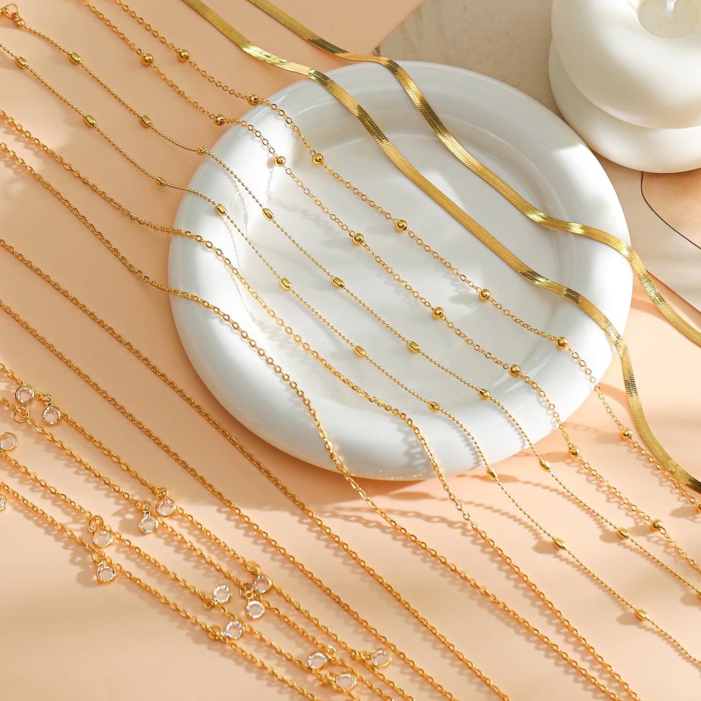 Wrlcorly 8Pcs Waist Chain 18K Gold Plated Belly Belt Chains Sexy Bikini Summer Beach Satellite Beaded Sequin Snake Layered Coin CZ Body Chain Jewelry Accessories for Women Gold Silver Tone Adjustable