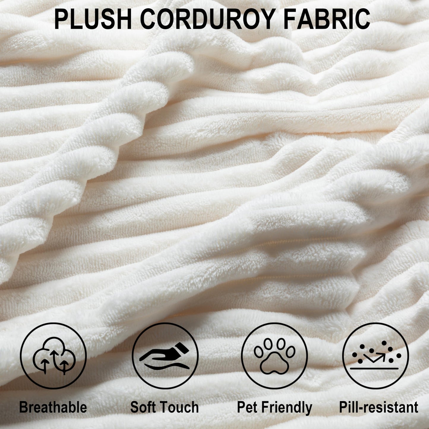 Shintenchi Boneless Couches for Living Room,Modular Sectional Sofa with 2 Cup Holders,Memory Foam Cloud Couch with L Shaped Oversized Chaise,No Assembly Needed Plush Corduroy Sofa,White