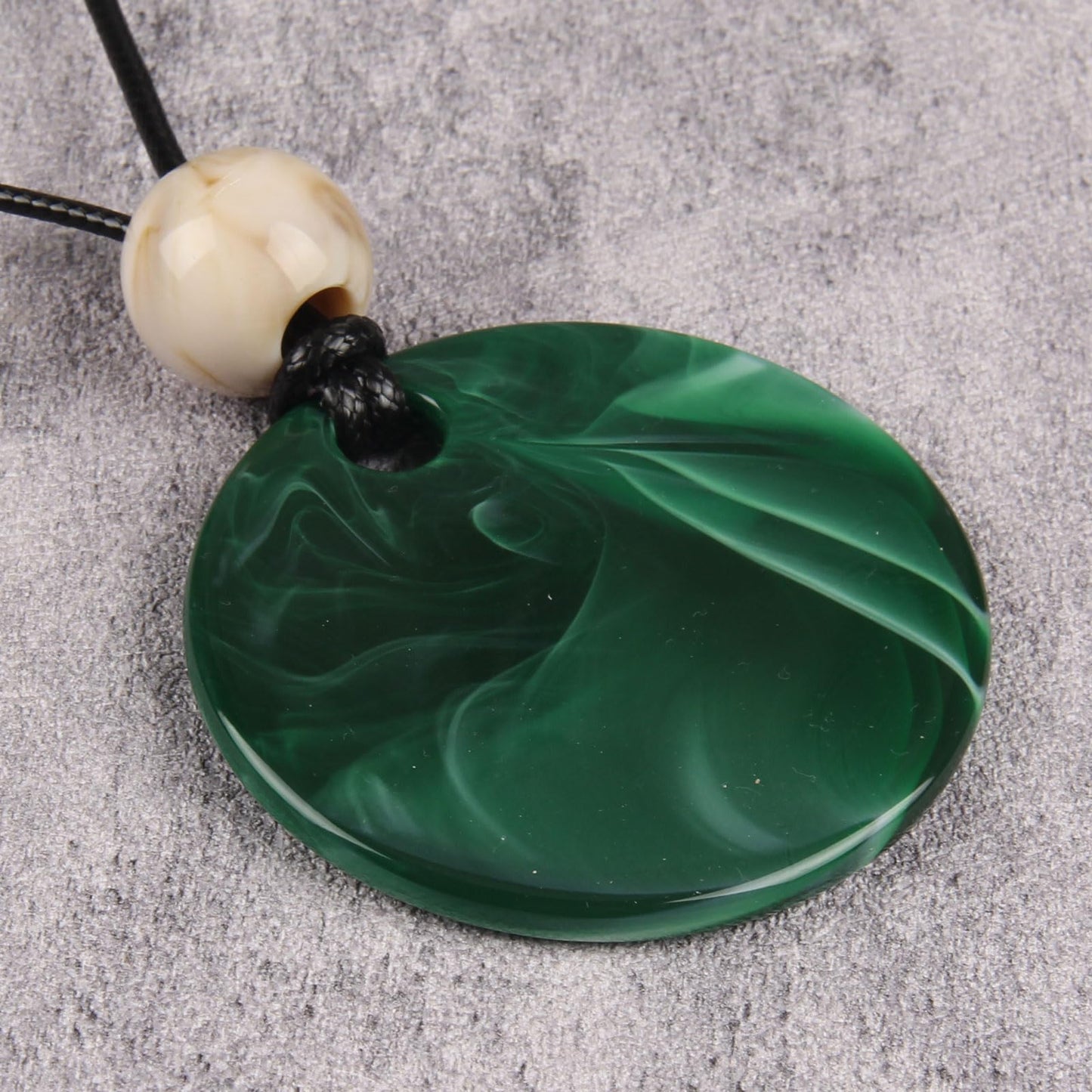 joymiao Bohemian Necklace for Women Large Long Chunky Necklace with Green Pendant Boho Choker Ethnic Hippie Jewelry