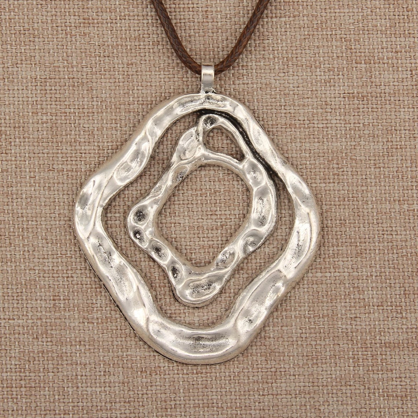 joymiao Long Boho Necklace for Women Vintage Chunky Statement Pendant Necklace with Silver Pendant Hippie Bohemian Jewelry