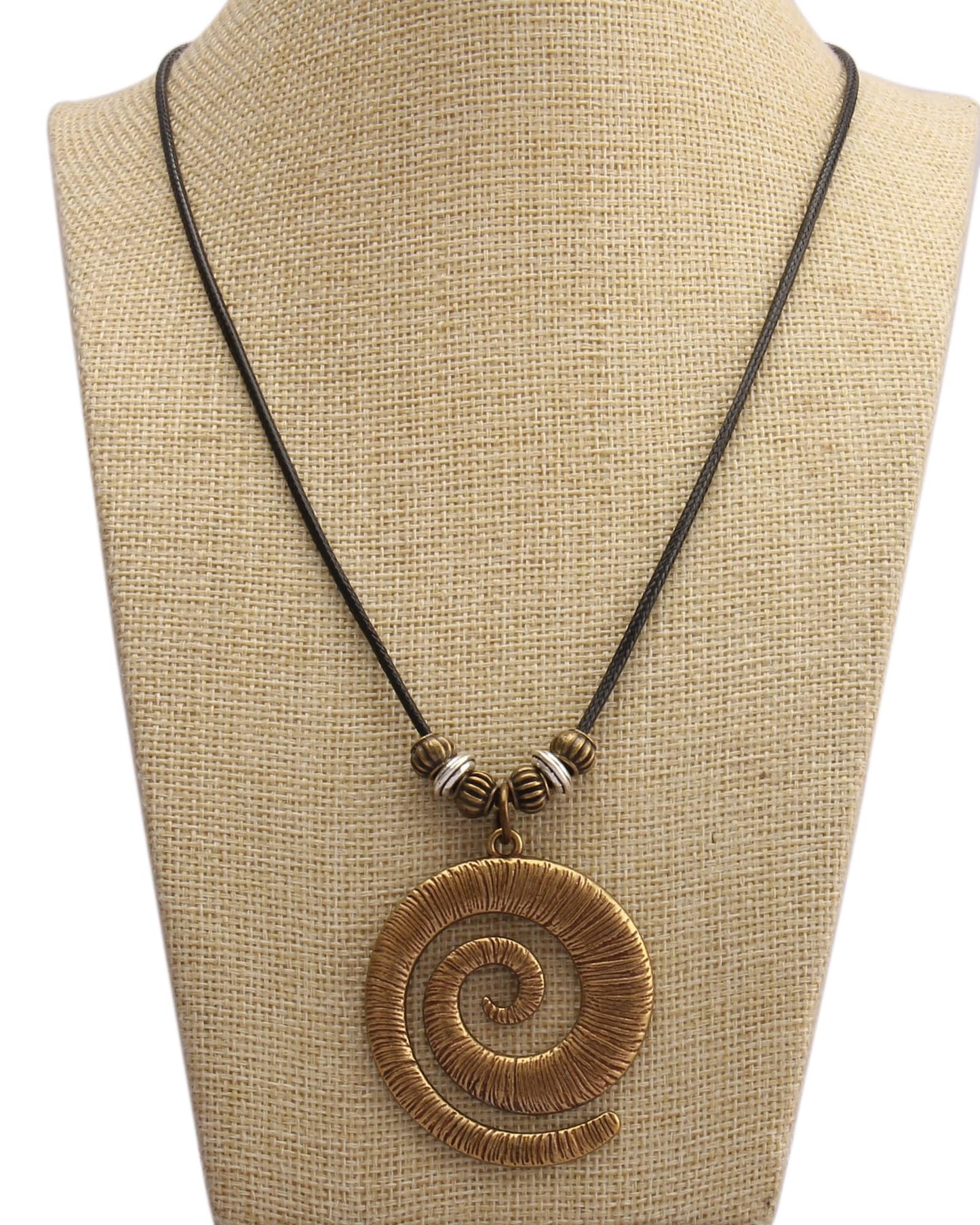 joymiao Bohemian Necklaces for Women Handmade Leather Necklace Long Boho Pendant Hippie Choker Necklace for Women Boho Style Jewelry