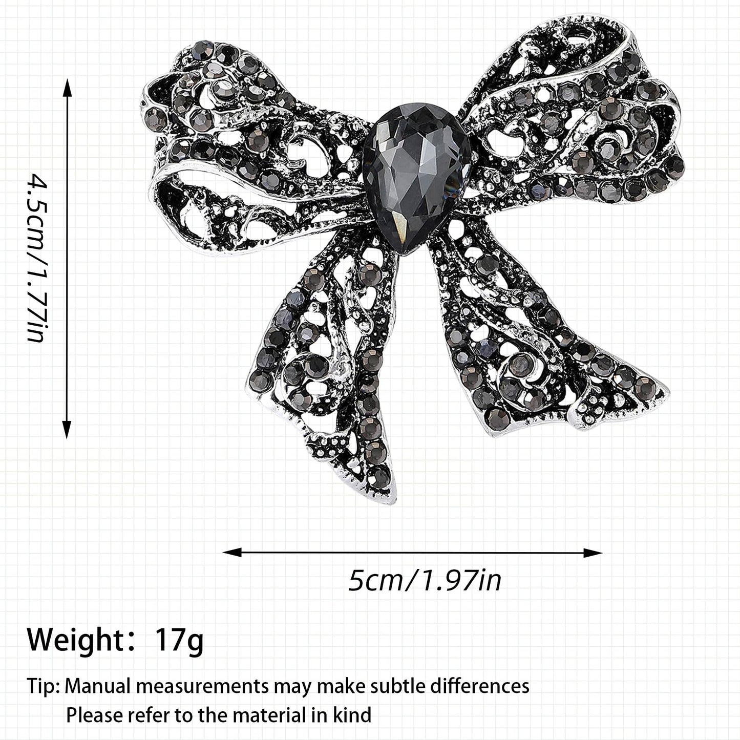 Vancy Utopia Rhinestone Bowknot Brooch Crystal Brooches for Women Pin Wedding Fashion Brooches Jewelry Accessories,Women Gift