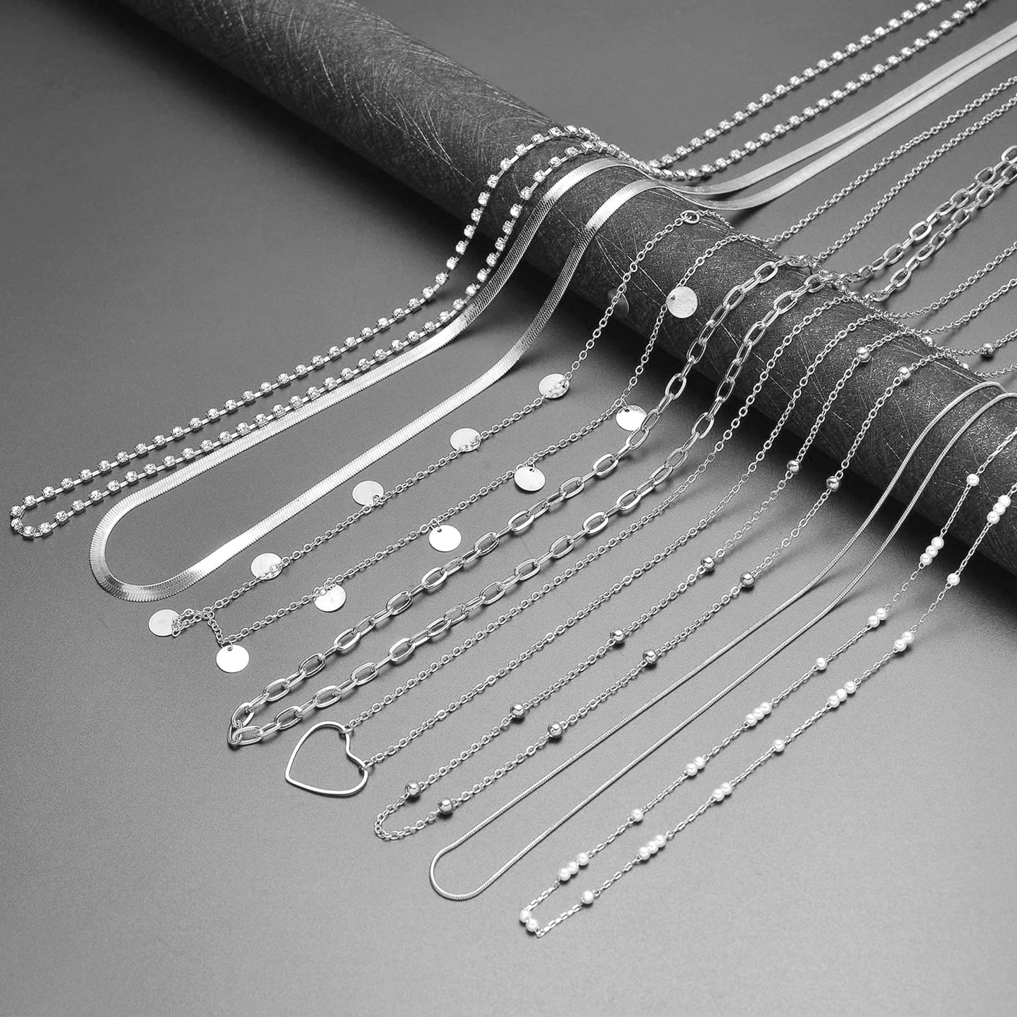 Tornito 8Pcs Waist Belly Chain CZ Heart Pearl Snake Bead Sequin Paperclip Belly Chain Summer Beach Sexy Body Chains Jewelry Accessories for Women Adjustable