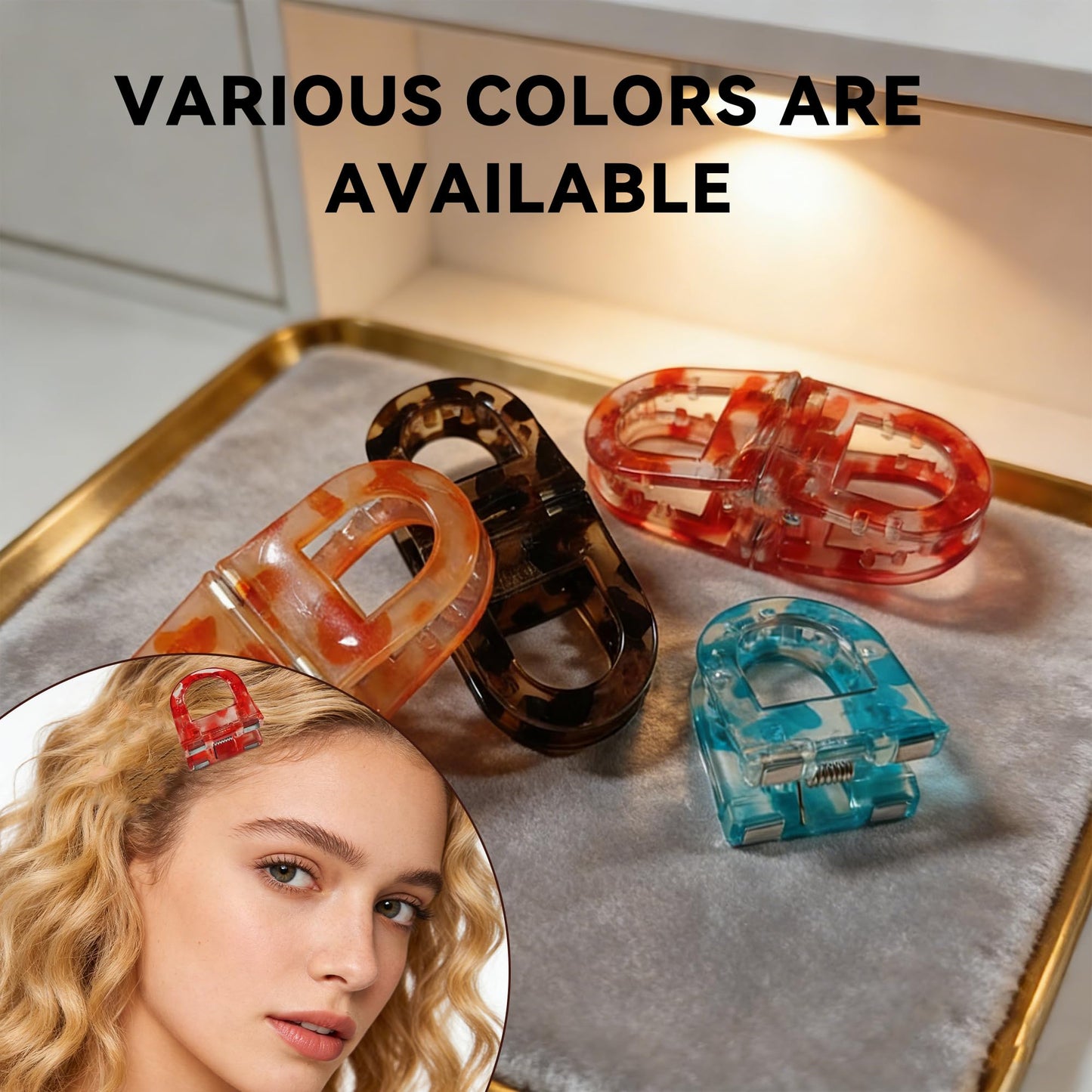 Upgrade Magnetic Hair Clips,Strong Hold Magnetic Styling Clips,Suitable for various hair types and everyday styling (E)