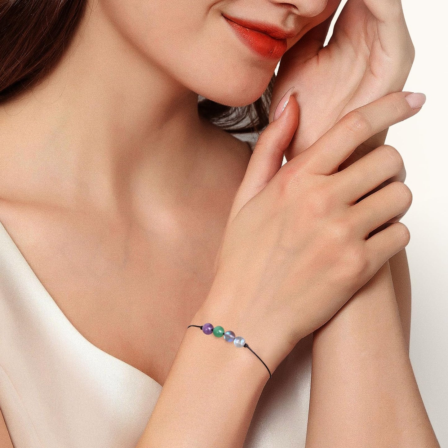 ZOKCC Crystal Healing Bracelets Gifts for Women: Mothers Day Gifts for Mom - Spiritual Natural Stone Empath Protection Bracelets Birthday Graduation Gifts for Friends Sister Mom Daughter
