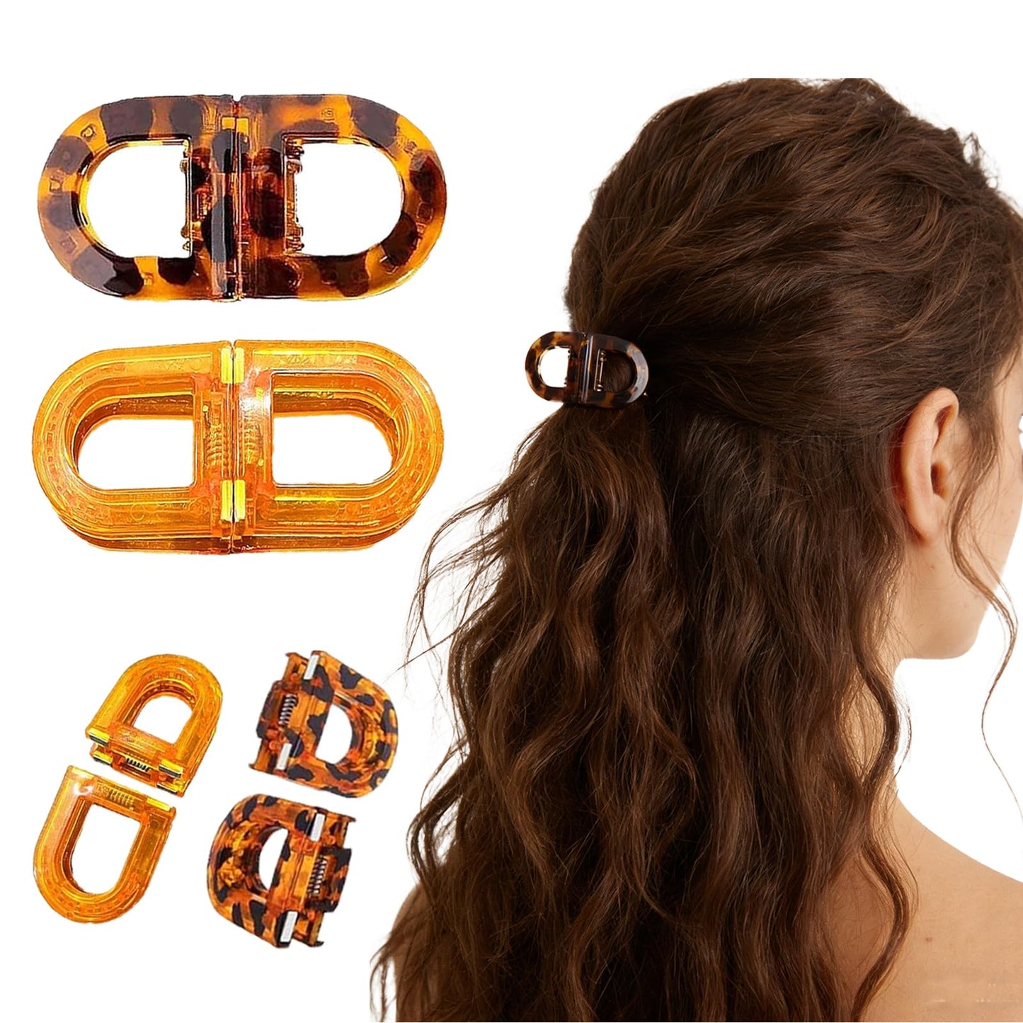 4Pcs Magnetic Hair Clips – Strong Hold No-Slip Magnetic Hair Styling Clips,Seamless 2-in-1 Design for Easy Everyday Hairstyles,Clip No Crease,Gentle on All Hair Types Strong Hold
