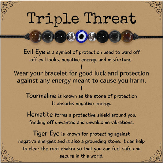 ZOKCC Crystal Healing Bracelets Gifts for Women: Mothers Day Gifts for Mom - Spiritual Natural Stone Empath Protection Bracelets Birthday Graduation Gifts for Friends Sister Mom Daughter