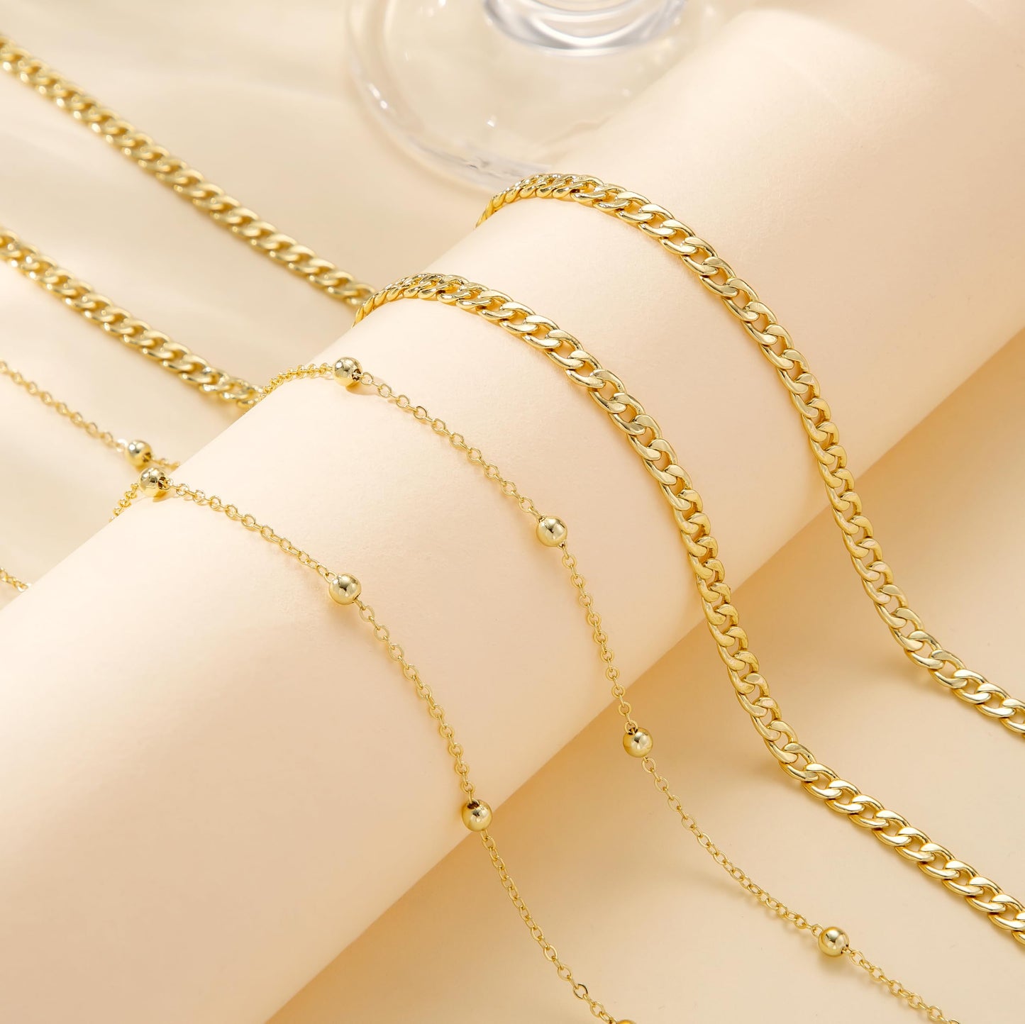 CHESKY Waist Chain, 14K Gold Plated Body Chains Jewelry for Women Dainty Adjustable Waist Beads Waterproof Belly Chain Gold Belly Button Ring Gold Chain Belt Beach Jewelry for Women Gifts
